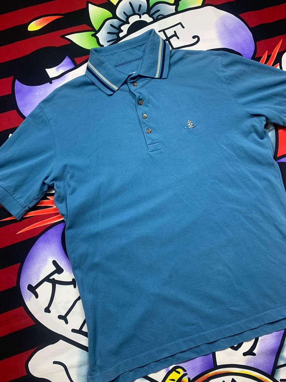 Vivienne Westwood Vivienne Westwood luxury polo light blue shirt Size XL Size US XL / EU 56 / 4 - 2 Thumbnail