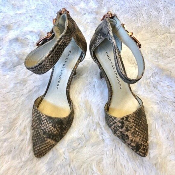 Chinese Laundry Chinese Laundry Heels 6.5 D’Orsay 4” Solitaire Snake Cocktai Size US 6.5 / IT 36.5 - 2 Thumbnail