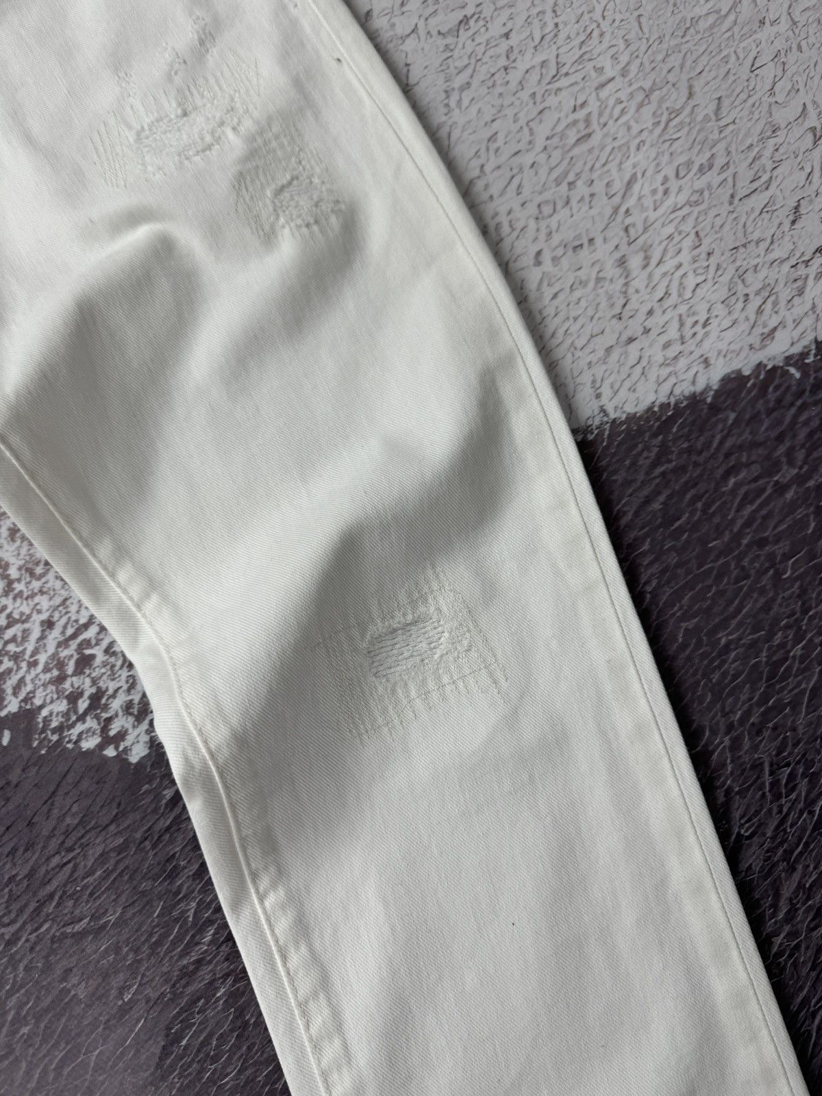 Polo Ralph Lauren Polo Ralph Lauren white distressed denim jeans pants Size US 30 / EU 46 - 7 Thumbnail