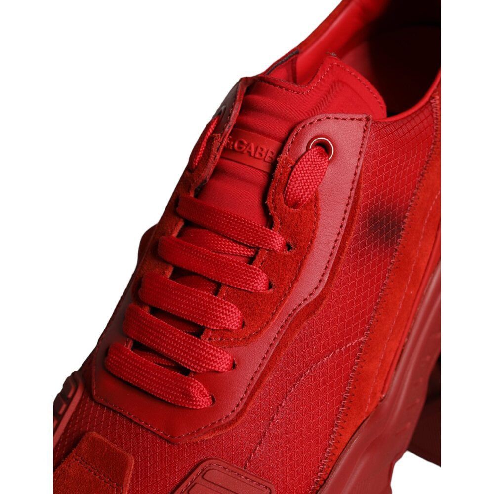 Dolce & Gabbana Dolce & Gabbana Red Leather Daymaster Low Top Sneakers Shoes Size US 7 / EU 40 - 8 Thumbnail