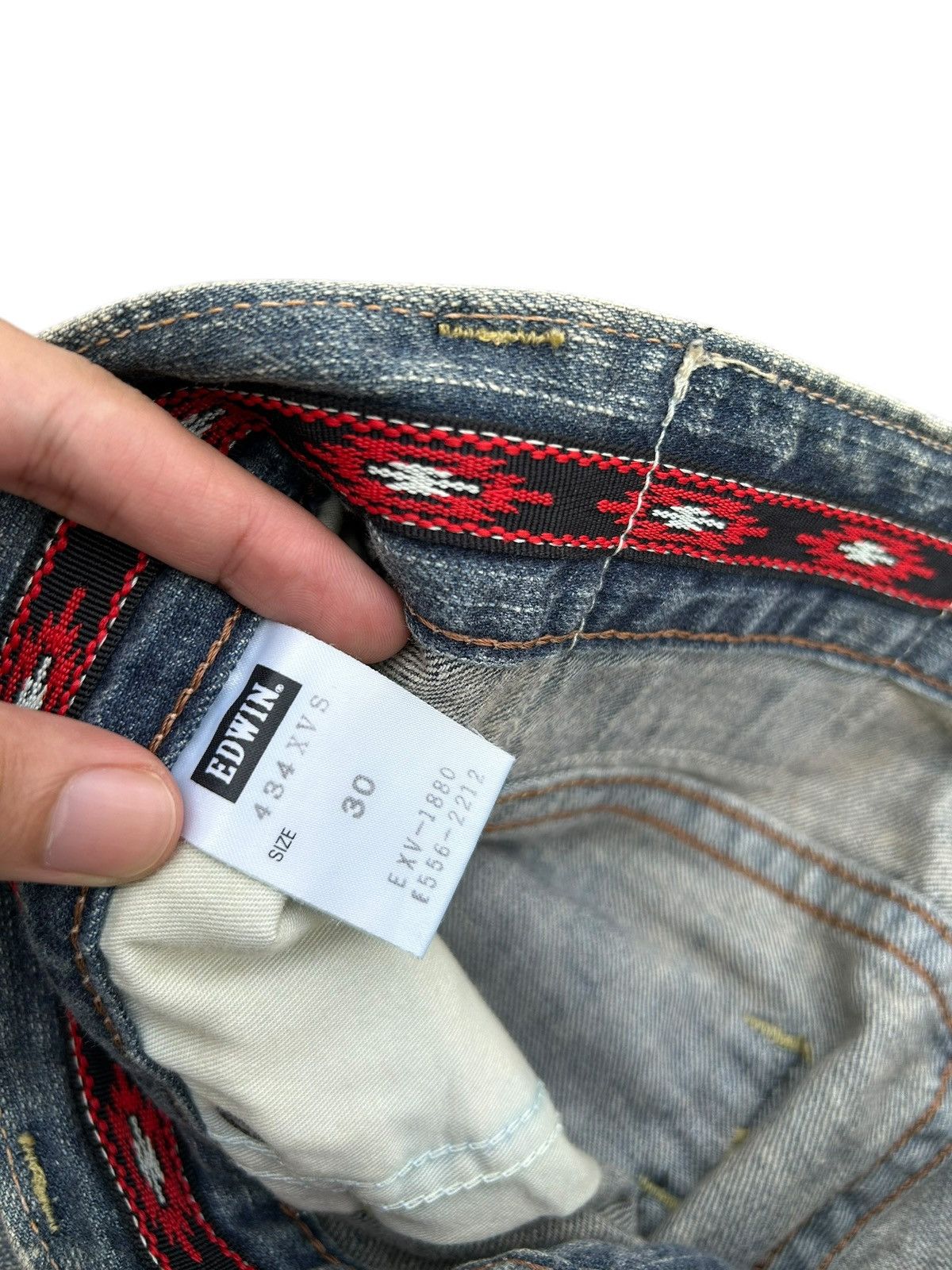 Kapital Vintage Edwin Navajo Distressed Denim Jeans Size US 32 / EU 48 - 7 Thumbnail