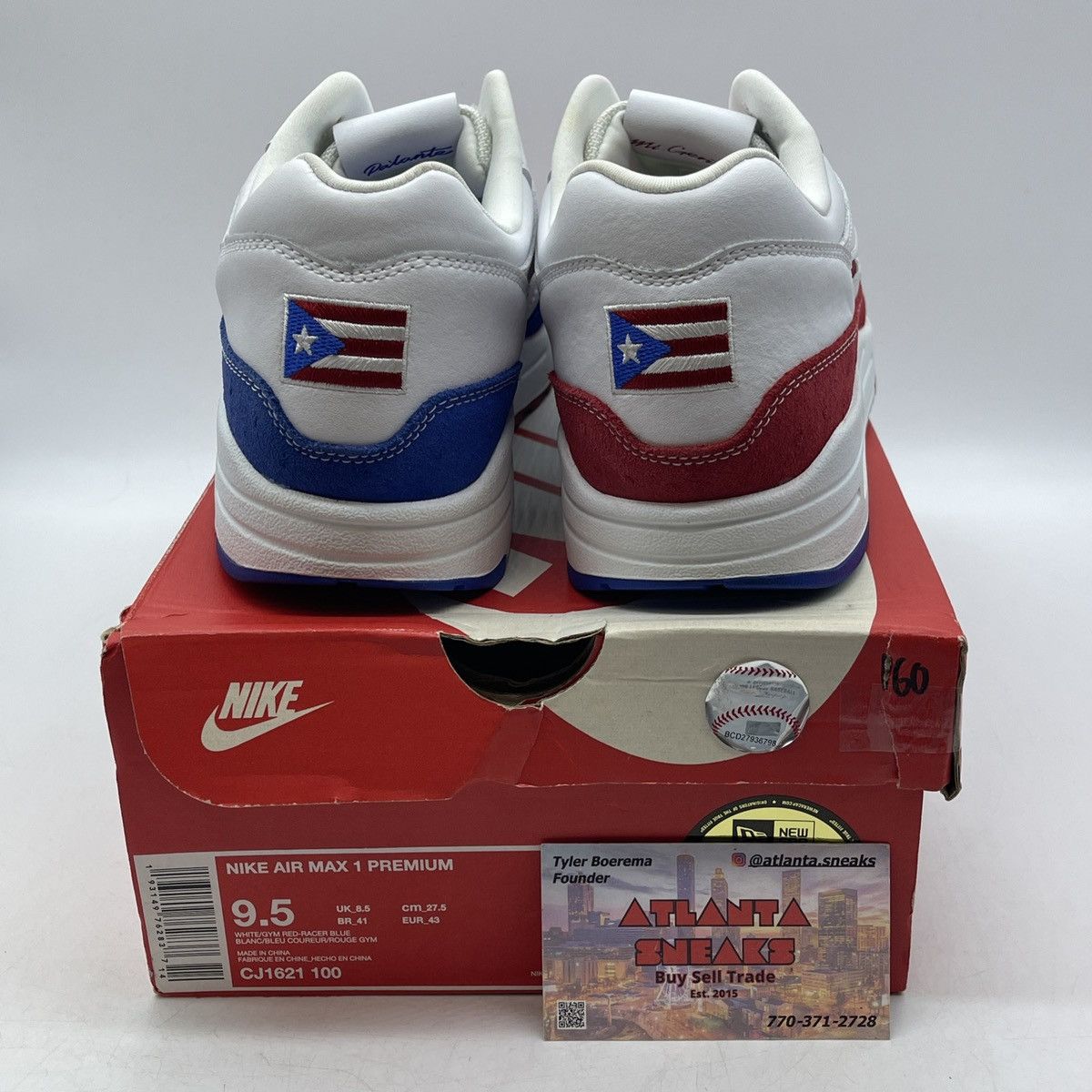 Nike Air max 1 Puerto Rico Size US 9.5 / EU 42-43 - 3 Thumbnail