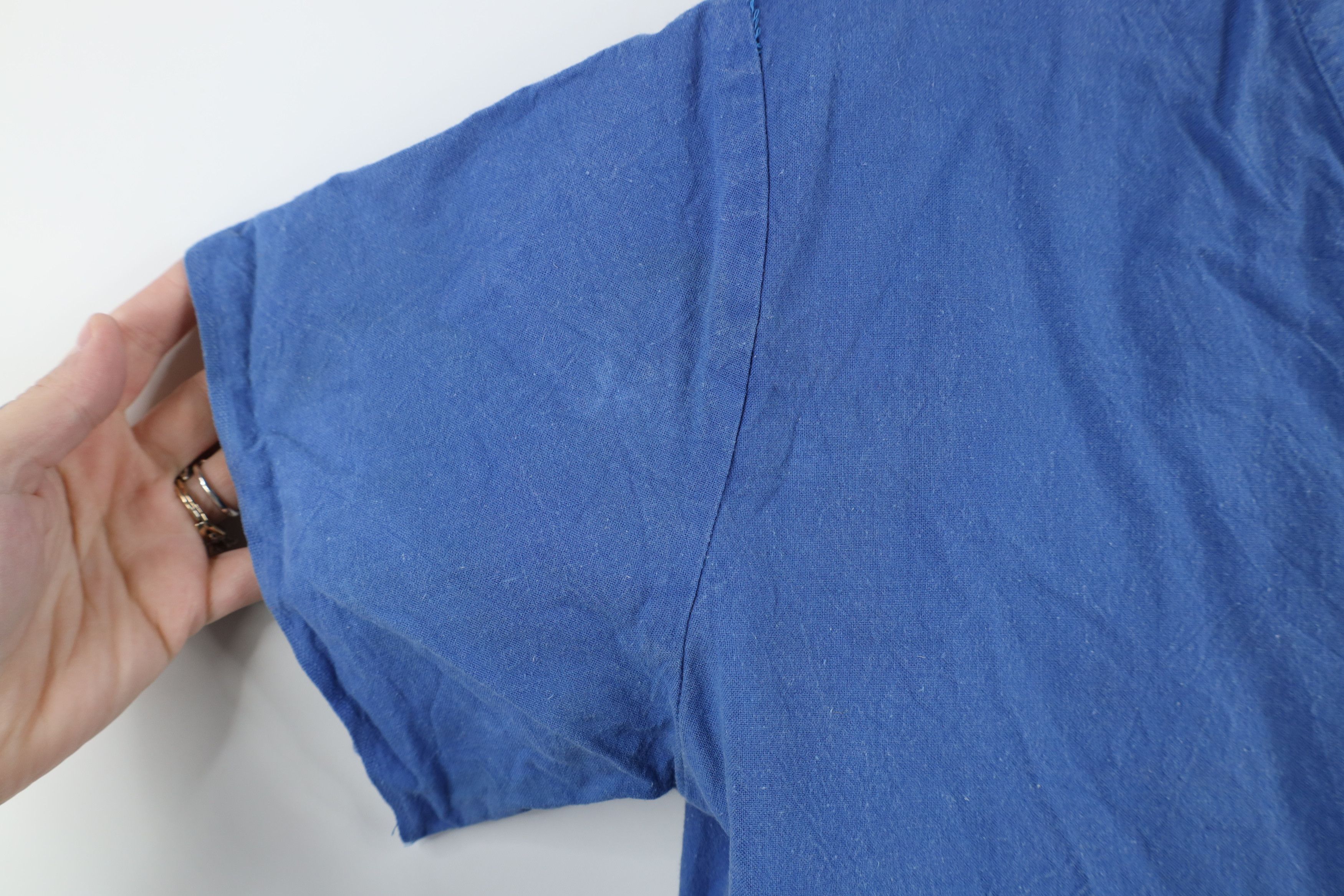 Vintage Vintage 50s Canvas Mental Hospital Scrubs Shirt Blue USA Size US M / EU 48-50 / 2 - 8 Thumbnail