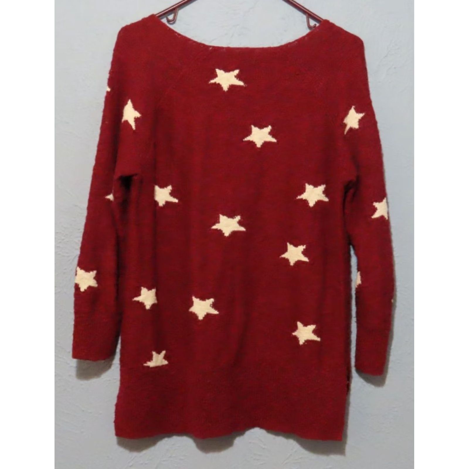 Lucky Brand Lucky Brand Sweater Shirt Women M Red Star Print Knit Pullover 3/4 Sleeve Casual Winter Fall Spring Womens Size M / US 6-8 / IT 42-44 - 6 Thumbnail