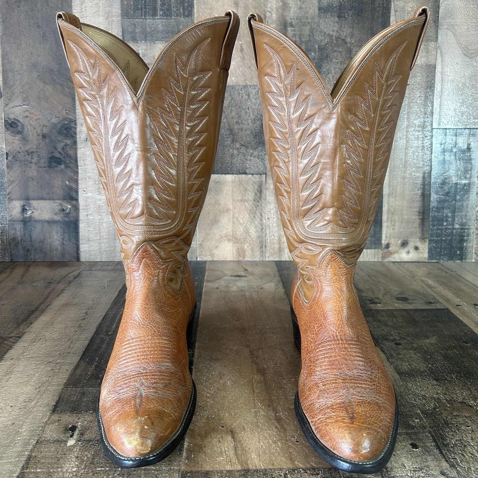 Tony Lama Tony Lama Vintage Gold Label Cowboy Boots Mens 10.5 E Size US 10.5 / EU 43-44 - 8 Thumbnail