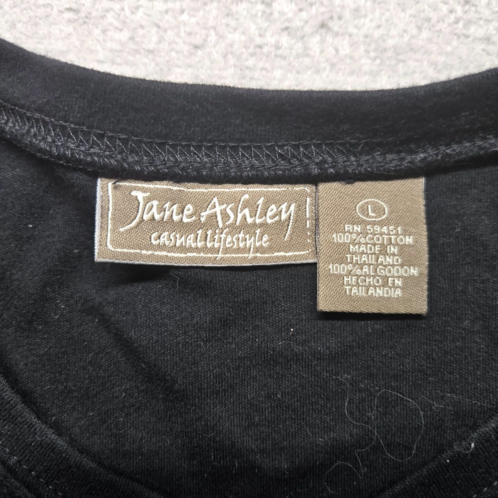 Vintage Jane Ashley Shirt Floral Embroidered Black Adult Women's Size L Large Size L / US 10 / IT 46 - 3 Thumbnail