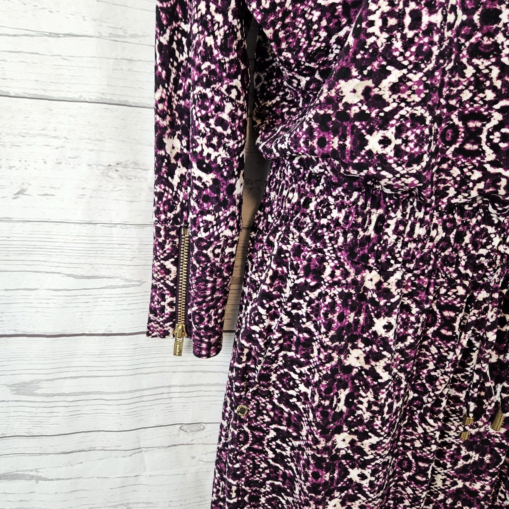 Calvin Klein Calvin Klein Womens Dress Pencil Dress Sz 4 Purple Drawstring Waist Knee Length Size S / US 4 / IT 40 - 3 Thumbnail