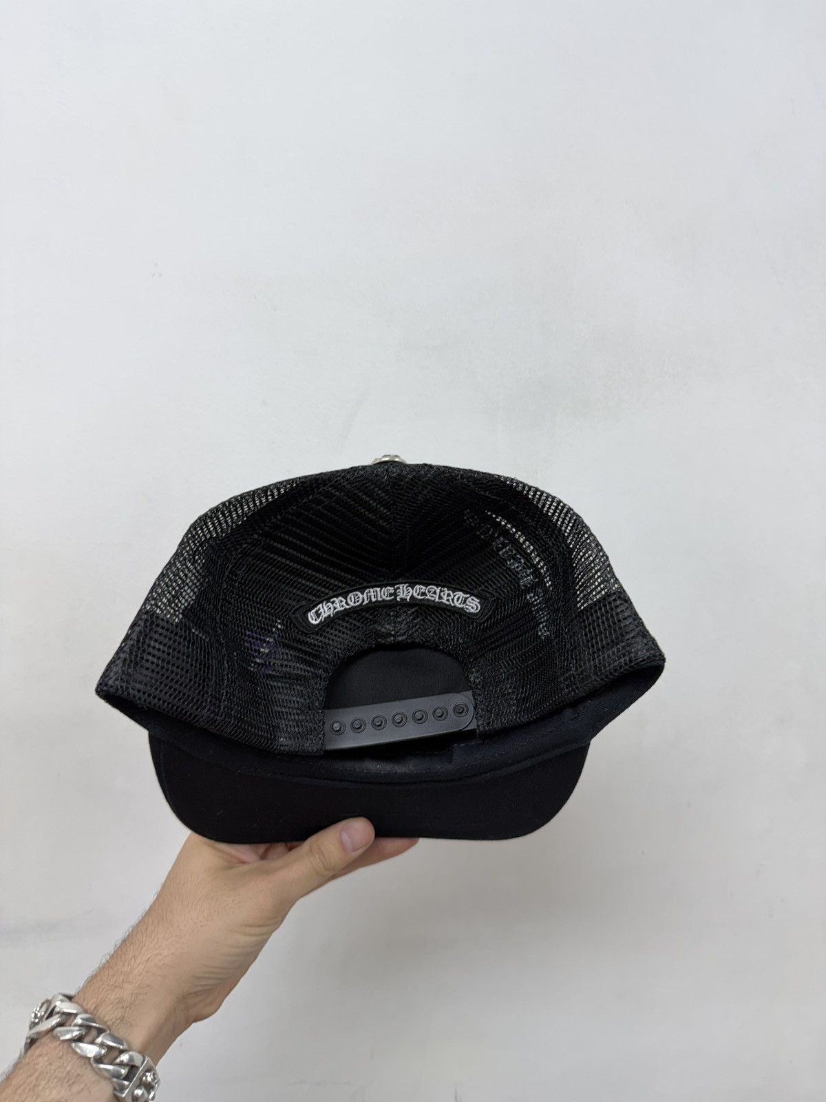 Chrome Hearts Chrome Hearts Black Orange Cemetery Trucker Cap Size ONE SIZE - 2 Thumbnail