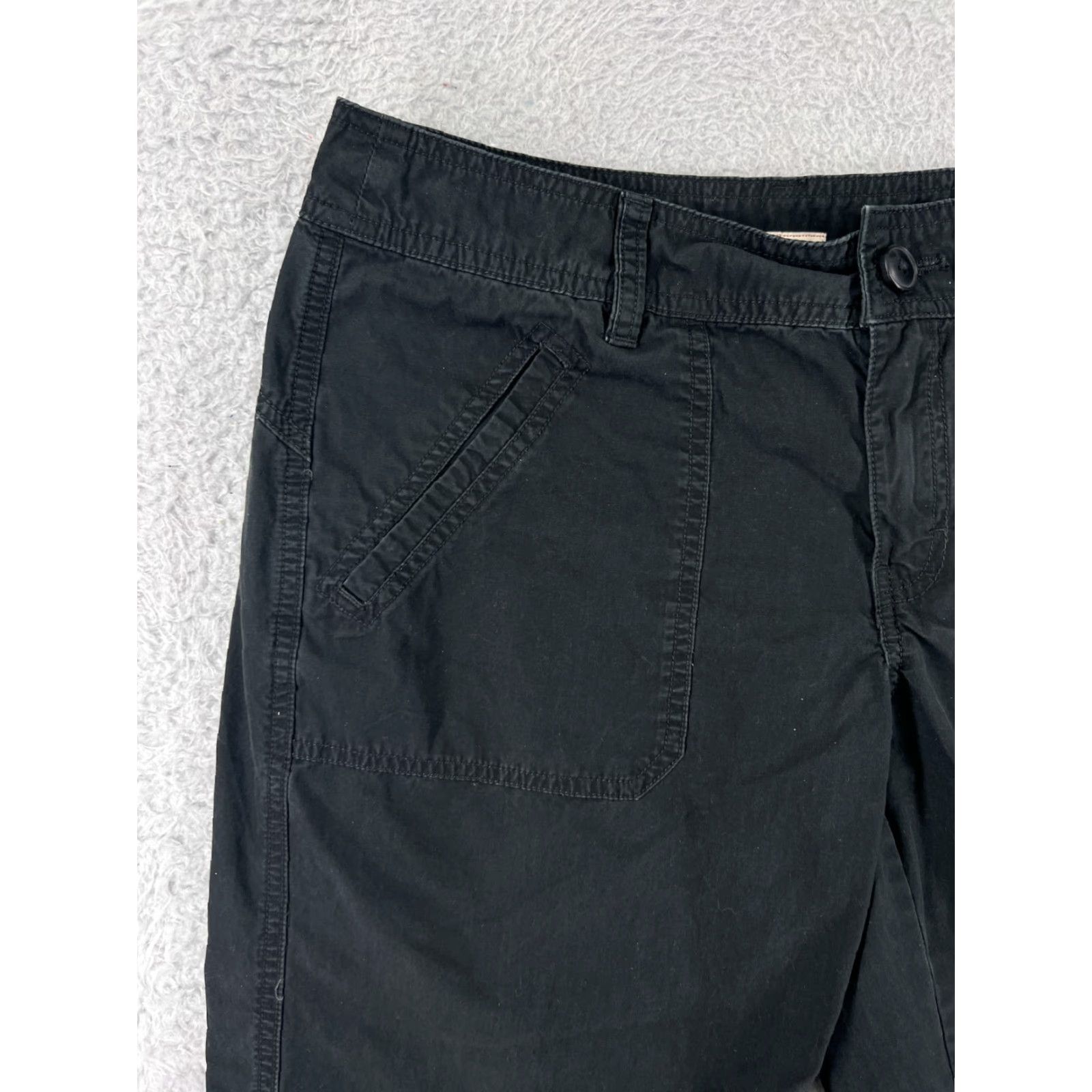 Izod IZOD Pants Capri Womens 6 Black 100% Cotton Knit Straight - Regular Fit, Inseam 20" | Women’s Casual/Workwear - IZOD Brand Womens Clothing Size 28" / US 6 / IT 42 - 6 Thumbnail