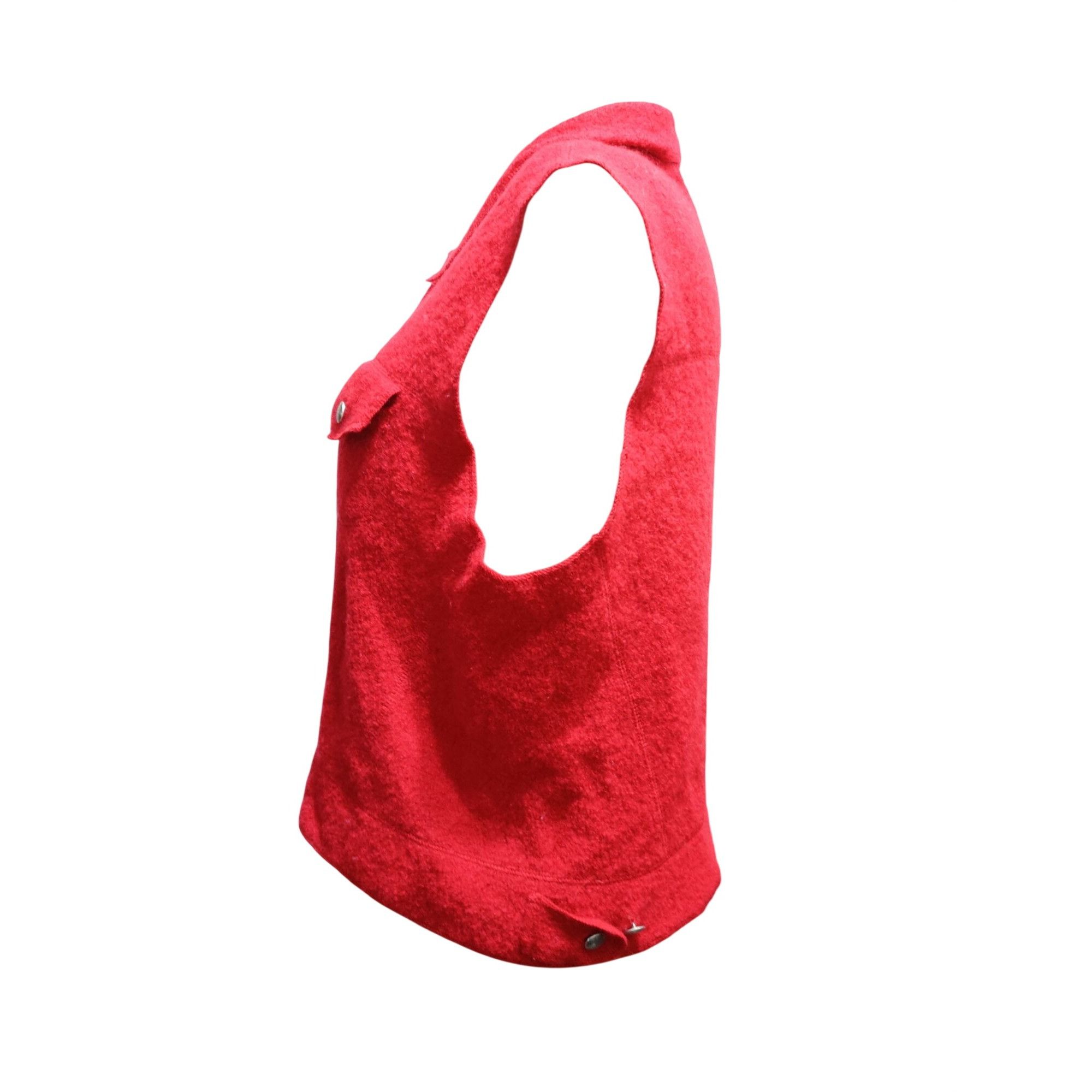 Great Northwest Vintage Great Northwest XL Red Wool Vest Button Front Wester Size XL / US 12-14 / IT 48-50 - 12 Thumbnail
