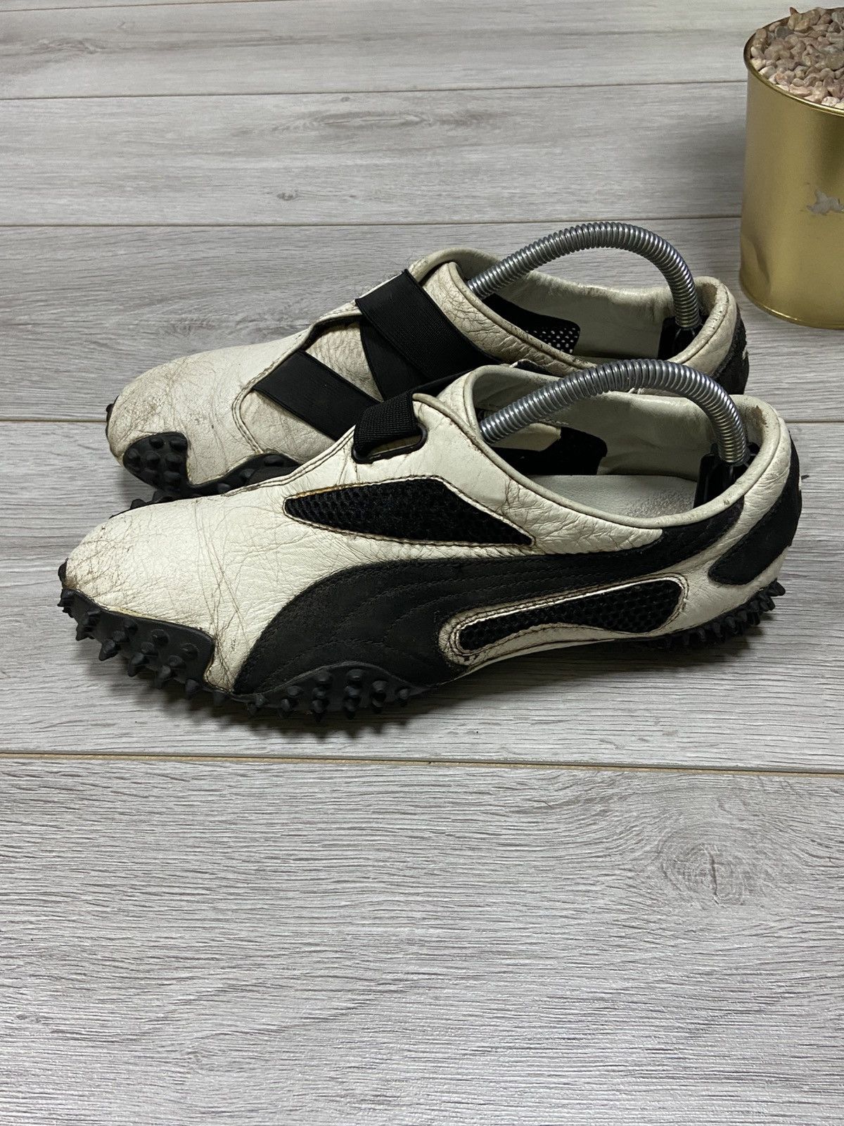 Puma Puma mostro big logo sneakers leather spikes white black Size US 9 / EU 42 - 6 Thumbnail