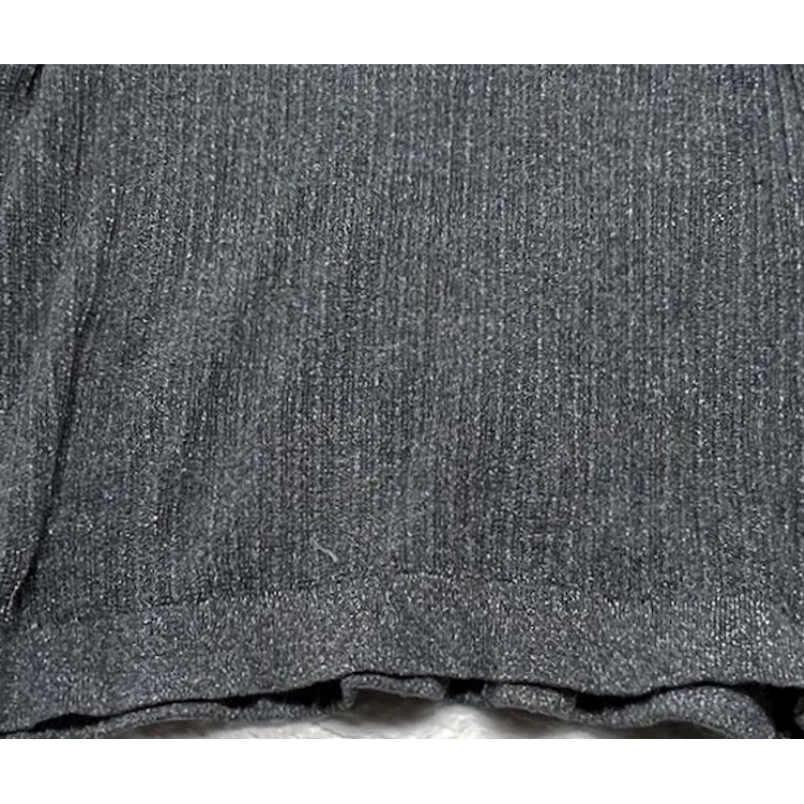 Vintage VINTAGE? Metallic Sweater Women’s Medium Smokey Gray Ribbed Faux Wrap J Lo Long Sleeve Size M / US 6-8 / IT 42-44 - 6 Thumbnail