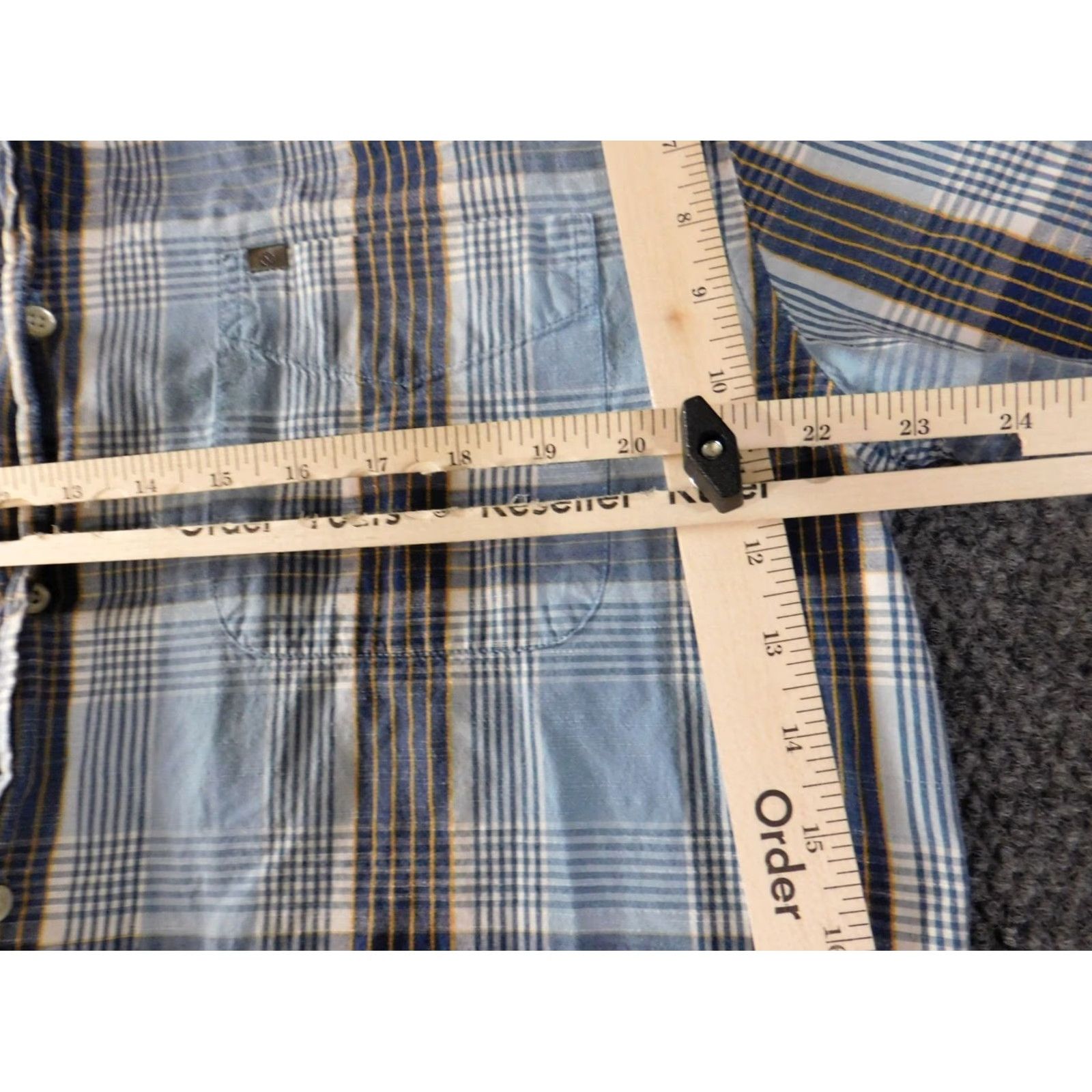 Nautica Nautica Shirt Button-Up Plaid Blue Short Sleeve Casual Mens L Regular Cotton Knit Button-Down Collar Size US L / EU 52-54 / 3 - 4 Thumbnail