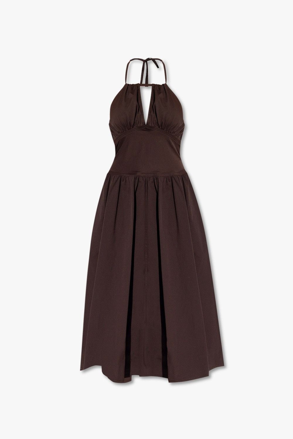 Bottega Veneta o1n1vont1224 Midi Dress in Brown Size M / US 6-8 / IT 42-44 - 1 Thumbnail