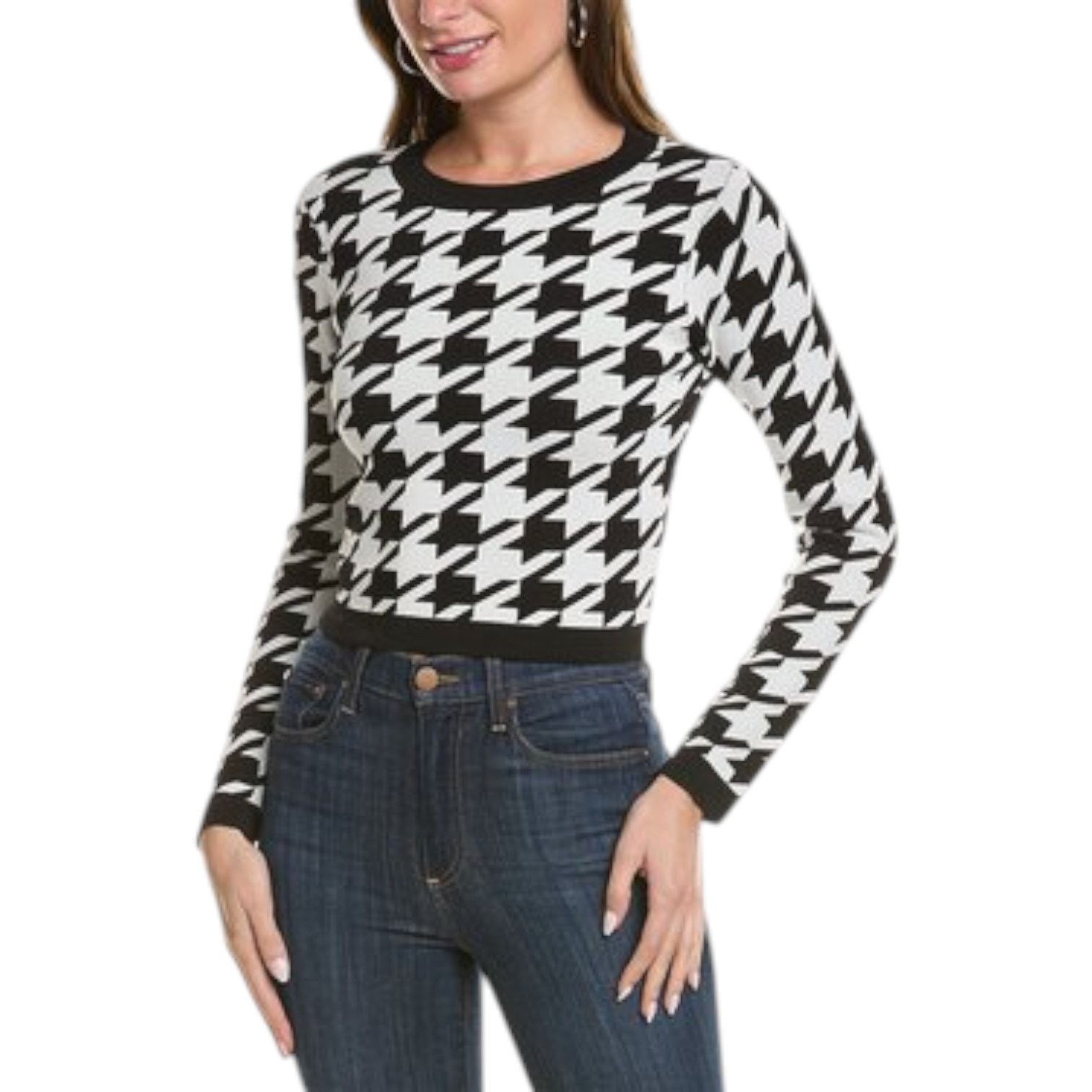 Central Park West Central Park West Everly Houndstooth Long Sleeve Top Medium Size M / US 6-8 / IT 42-44 - 1 Thumbnail