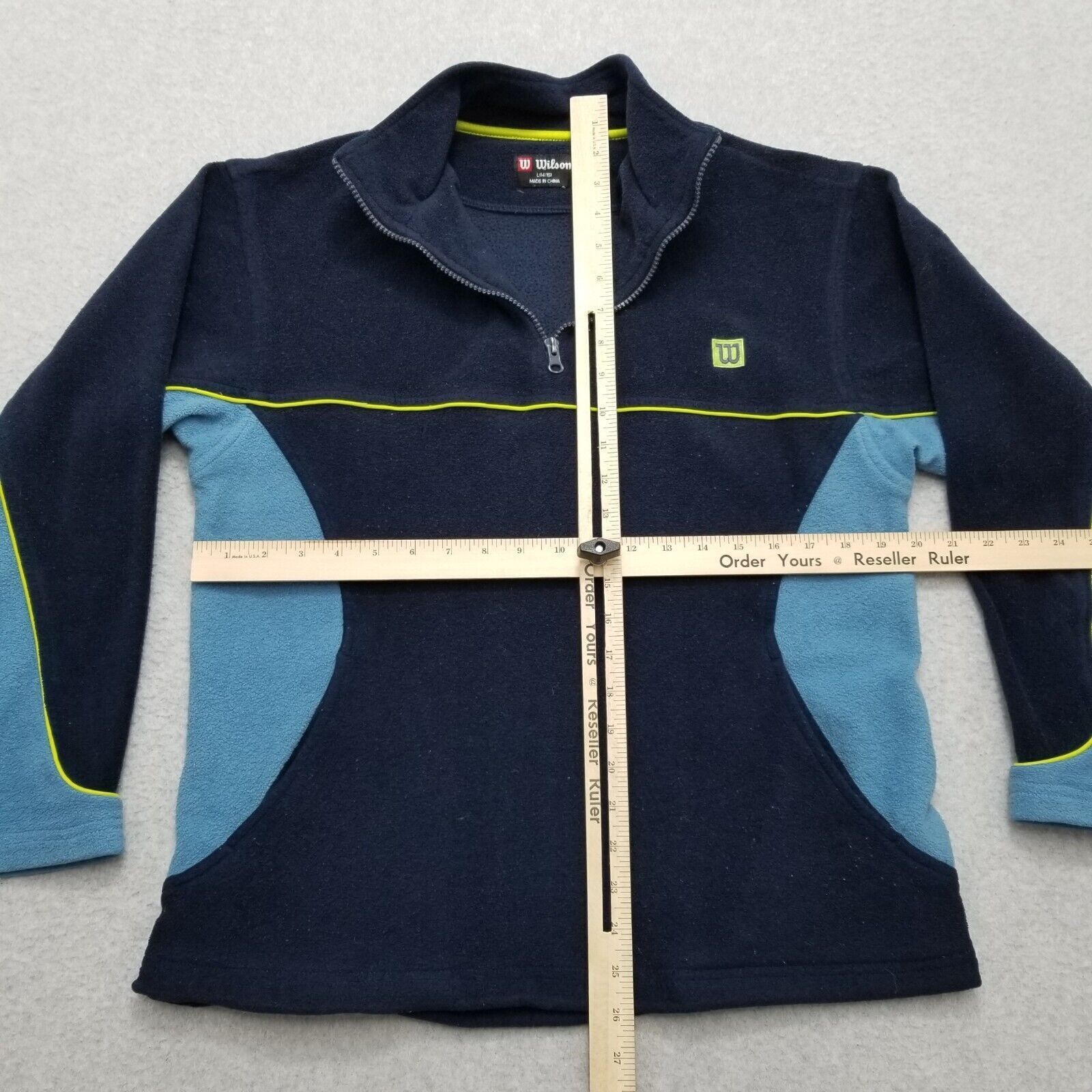 Other Wilson Jacket Mens Large Blue Zip Fleece Pullover Mock Neck Size US L / EU 52-54 / 3 - 9 Thumbnail