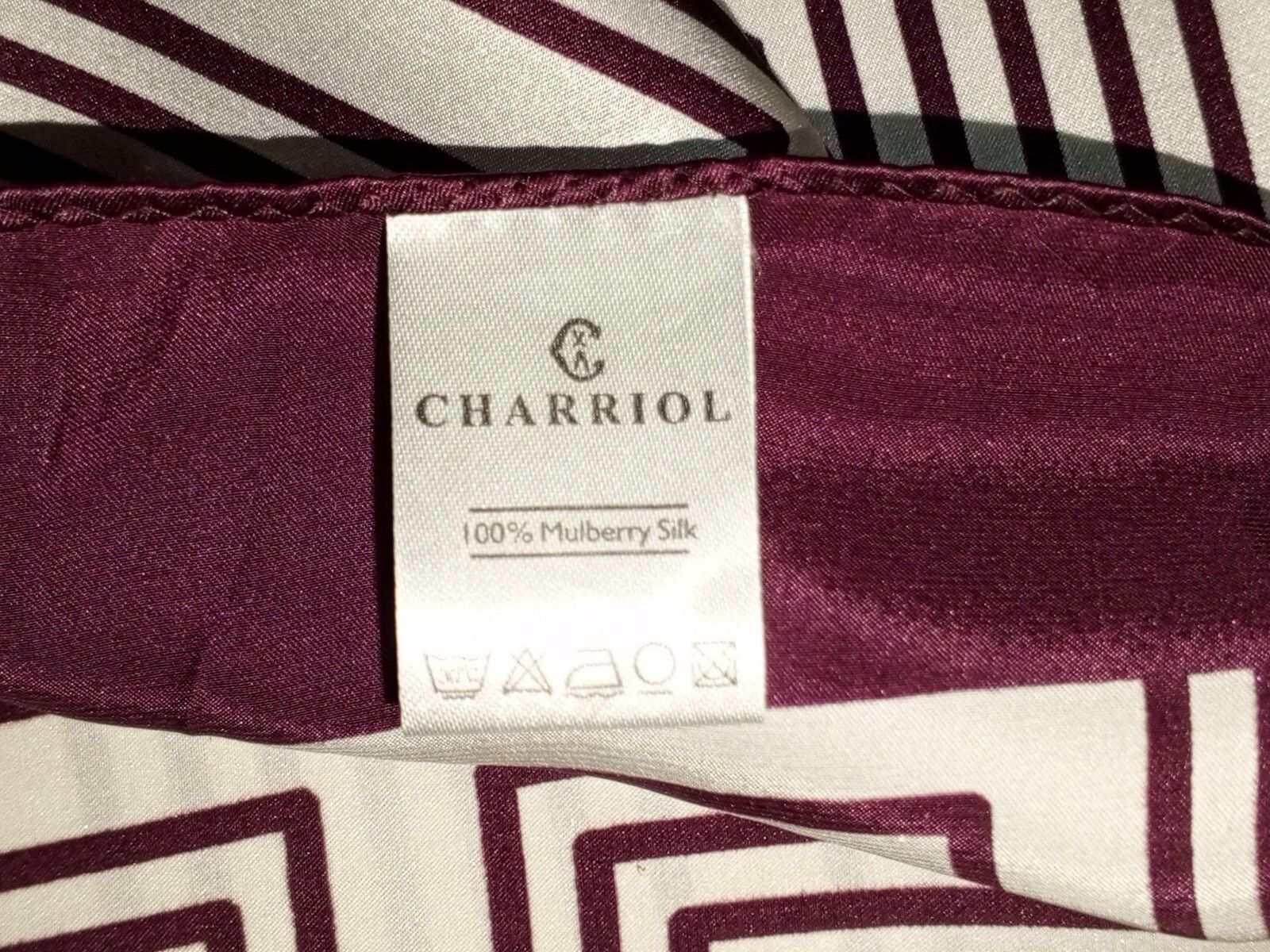 Other CHARRIOL SWISS GENEVA Geometric Cross Purple Silk Scarf Size ONE SIZE - 6 Thumbnail