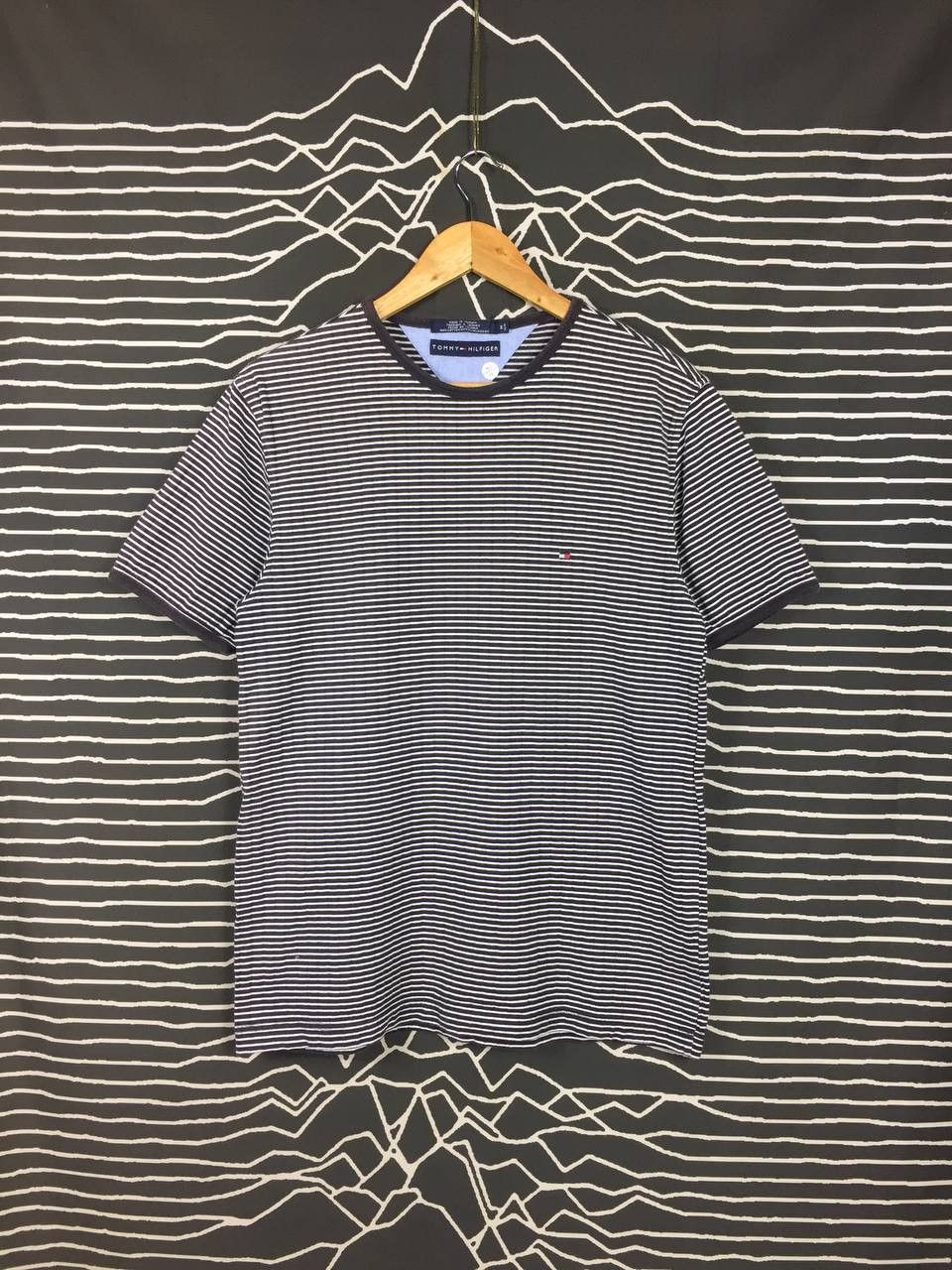Tommy Hilfiger × Vintage Vtg Tommy Hilfiger Small Logo Striped Ringer Tee Size US M / EU 48-50 / 2 - 1 Thumbnail