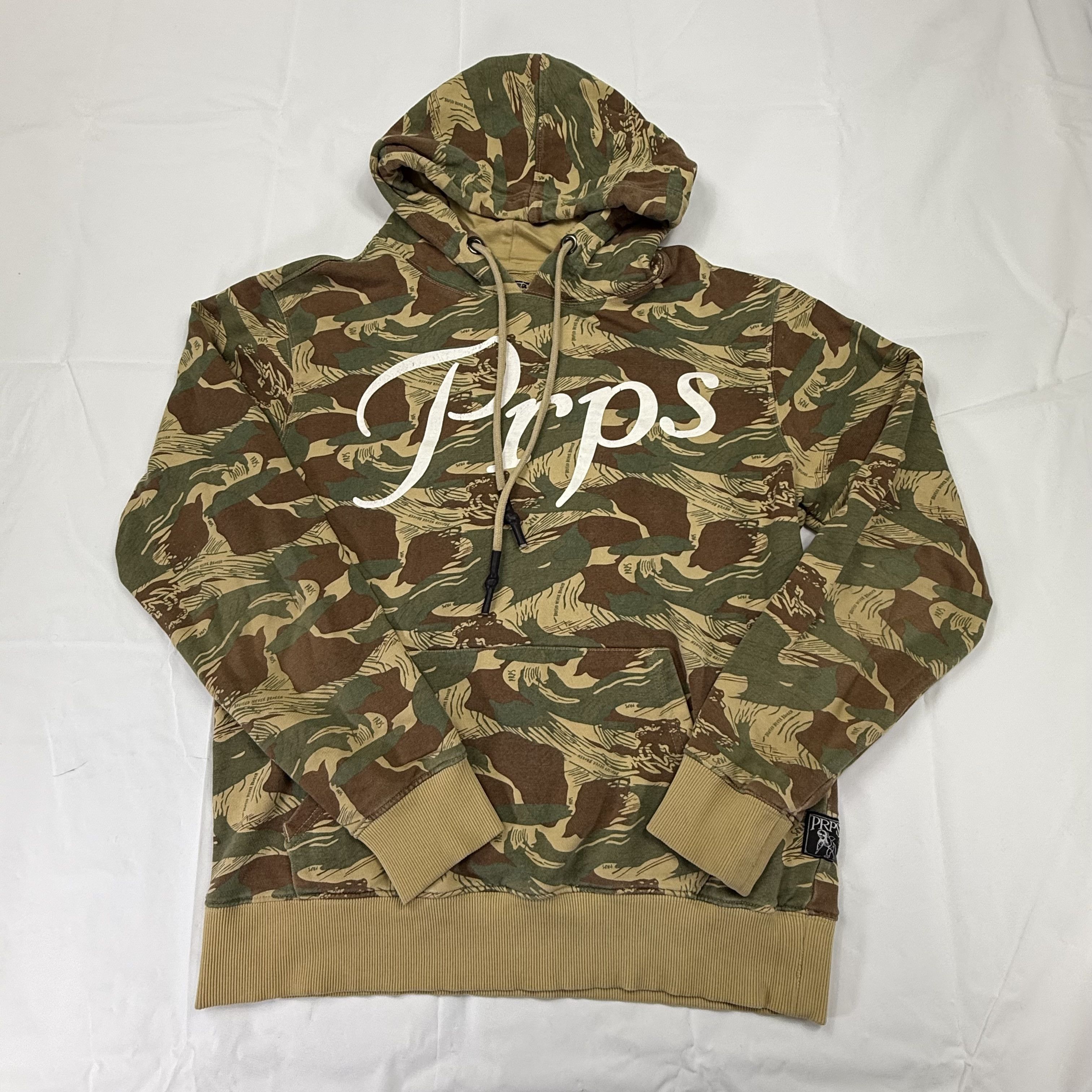 Prps Prps Goods & Co Mens Tiger Stripe Camo Pullover Hoodie Logo Size US L / EU 52-54 / 3 - 1 Thumbnail