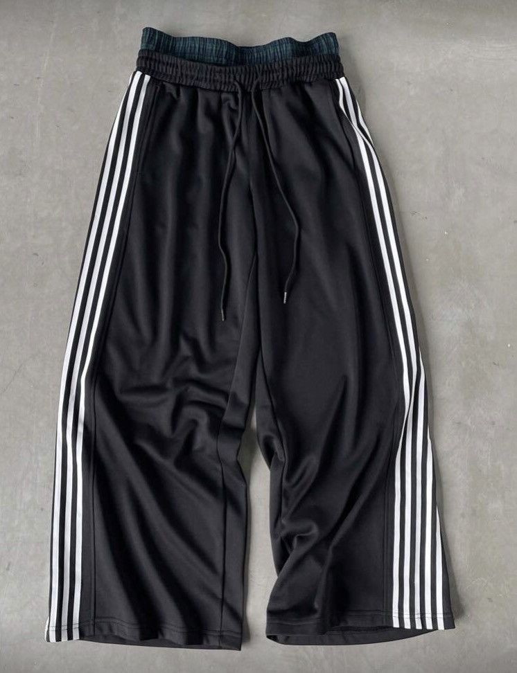 Japanese Brand DRIP Wide Leg Stripe Y2K Sweatpants Size US 34 / EU 50 - 3 Thumbnail