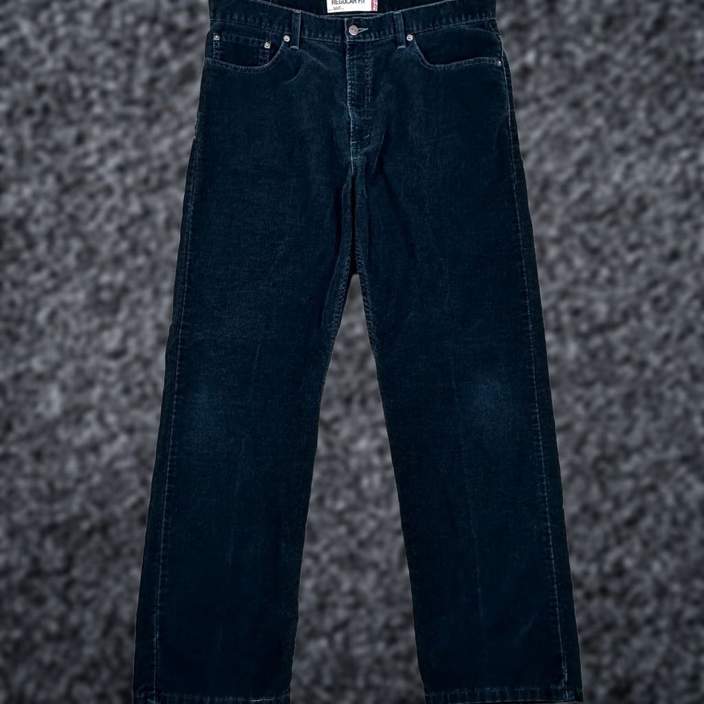 Levi's Levi's 505 Corduroy Jeans Regular Fit 38x32 Black Mens Straight Leg Vtg 90s Grunge City Retro Size US 38 / EU 54 - 1 Thumbnail
