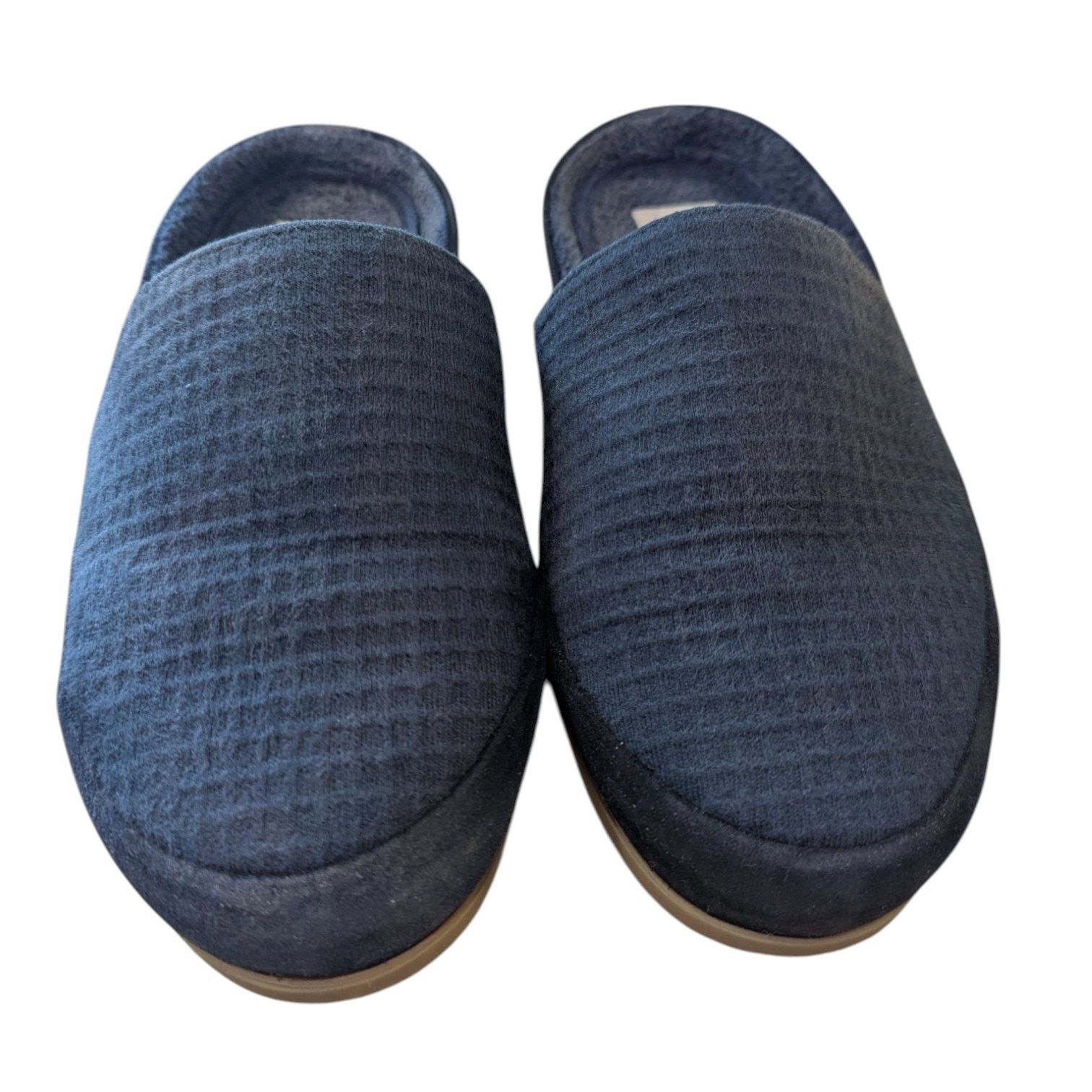 MULO Hamilton and Hare MULO Suede-Trimmed Waffle-Knit Slippers Size US 7 / EU 40 - 2 Thumbnail