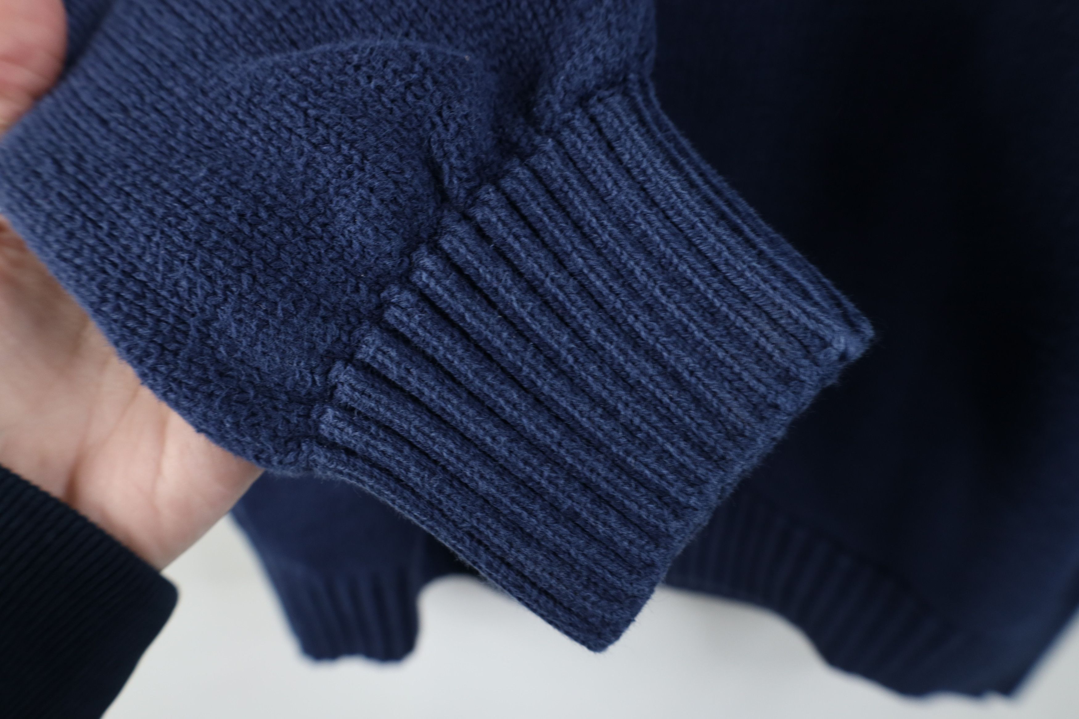 Lands' End Vintage 90s Lands End Cotton Knit Crewneck Sweater Blue USA Size US L / EU 52-54 / 3 - 6 Thumbnail