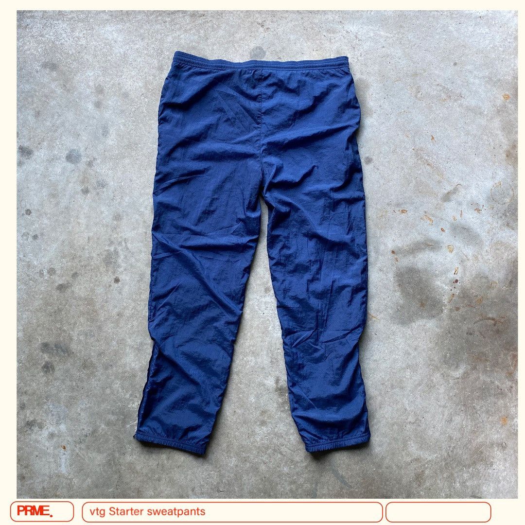Starter × Vintage vintage 90s STARTER Spellout Logo Nylon Track sweatpants Size US 39 - 10 Thumbnail