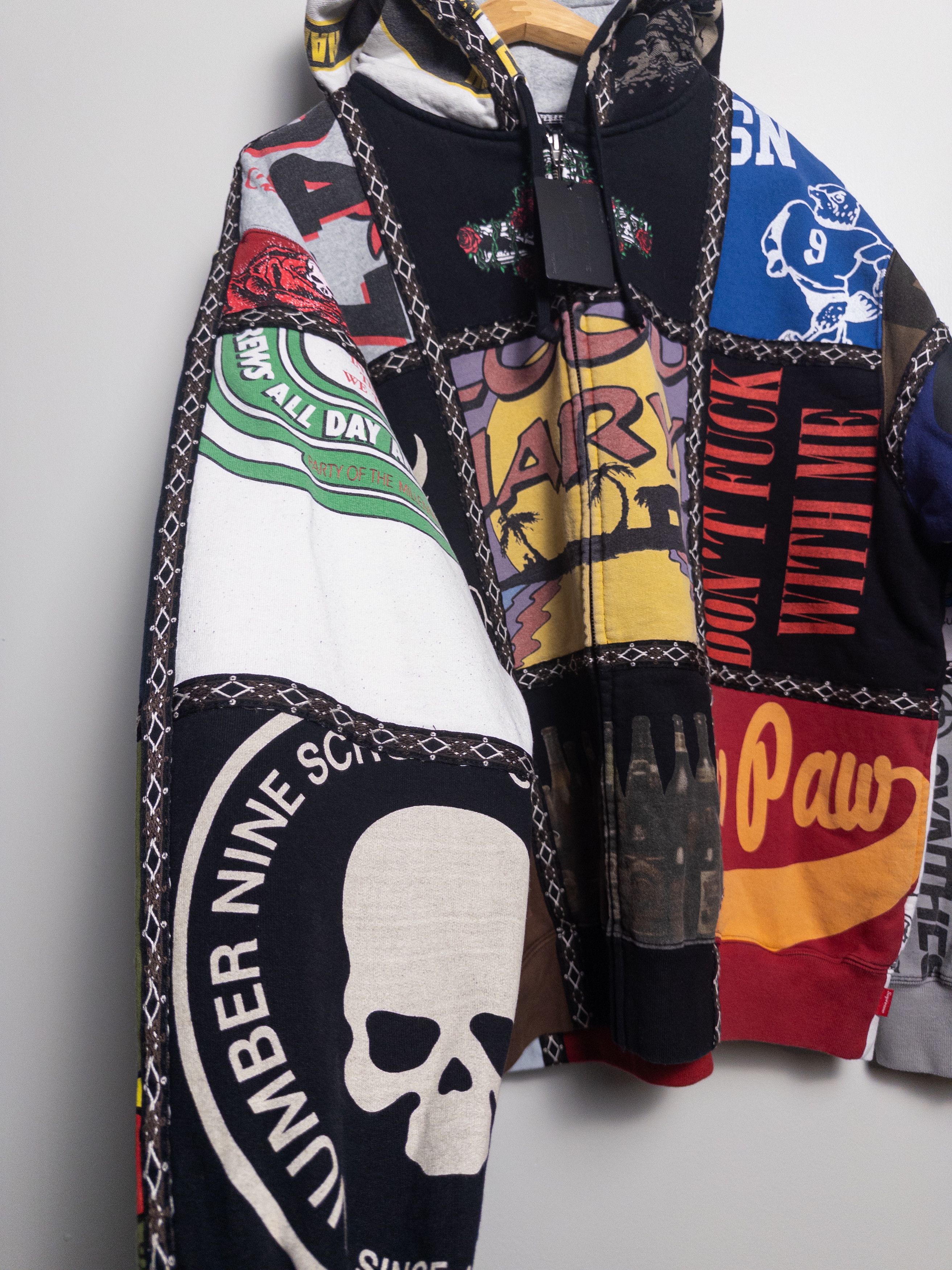 Number (N)ine × Supreme PATCHWORK ZIP HOODIE Size US L / EU 52-54 / 3 - 5 Thumbnail