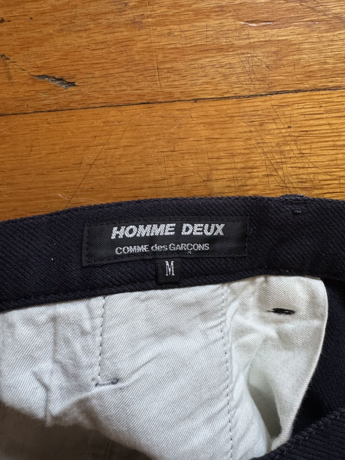 Comme des Garcons Homme Deux Navy Wool Cropped Pants Size US 29 - 4 Thumbnail