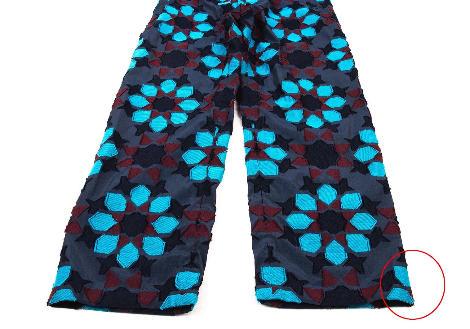 Issey Miyake A-POC INSIDE Jacquard Pants in Navy and Light Blue Size US 34 / EU 50 - 11 Thumbnail