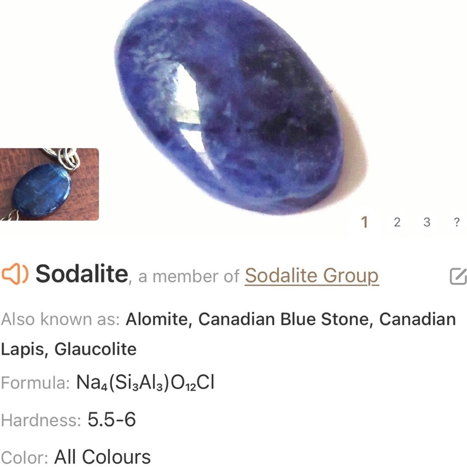 Handmade Handcrafted recycled material sodalite accent necklace Size ONE SIZE - 10 Thumbnail