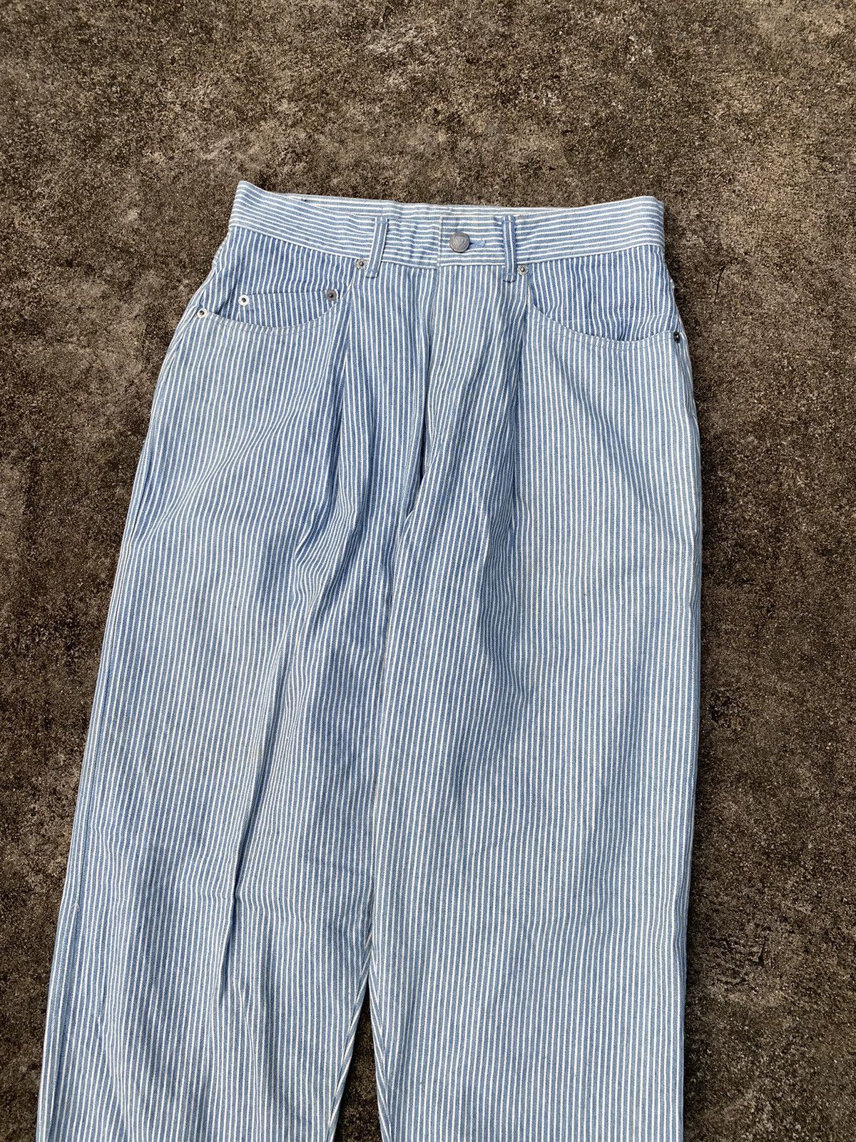 Issey Miyake 💸BINDINGOFFER💸A.S Studio-Japanesebrand Stripe Denim Hickory Size US 32 / EU 48 - 2 Thumbnail