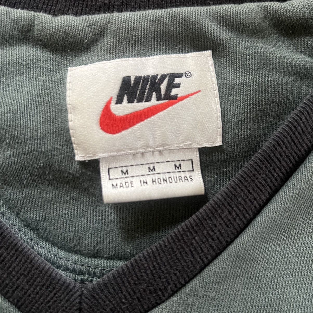 Nike × Vintage 90s Nike Center Swoosh Crew Neck Size US M / EU 48-50 / 2 - 3 Thumbnail