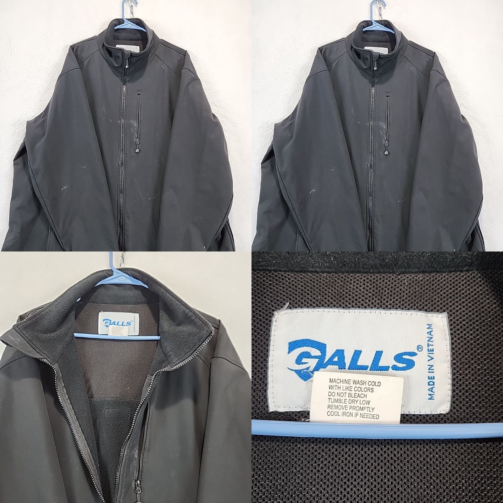 Vintage Galls JX778 Softshell Security Lined Jacket Full Zip Black Men's XXL Jacket Size US XXL / EU 58 / 5 - 8 Thumbnail