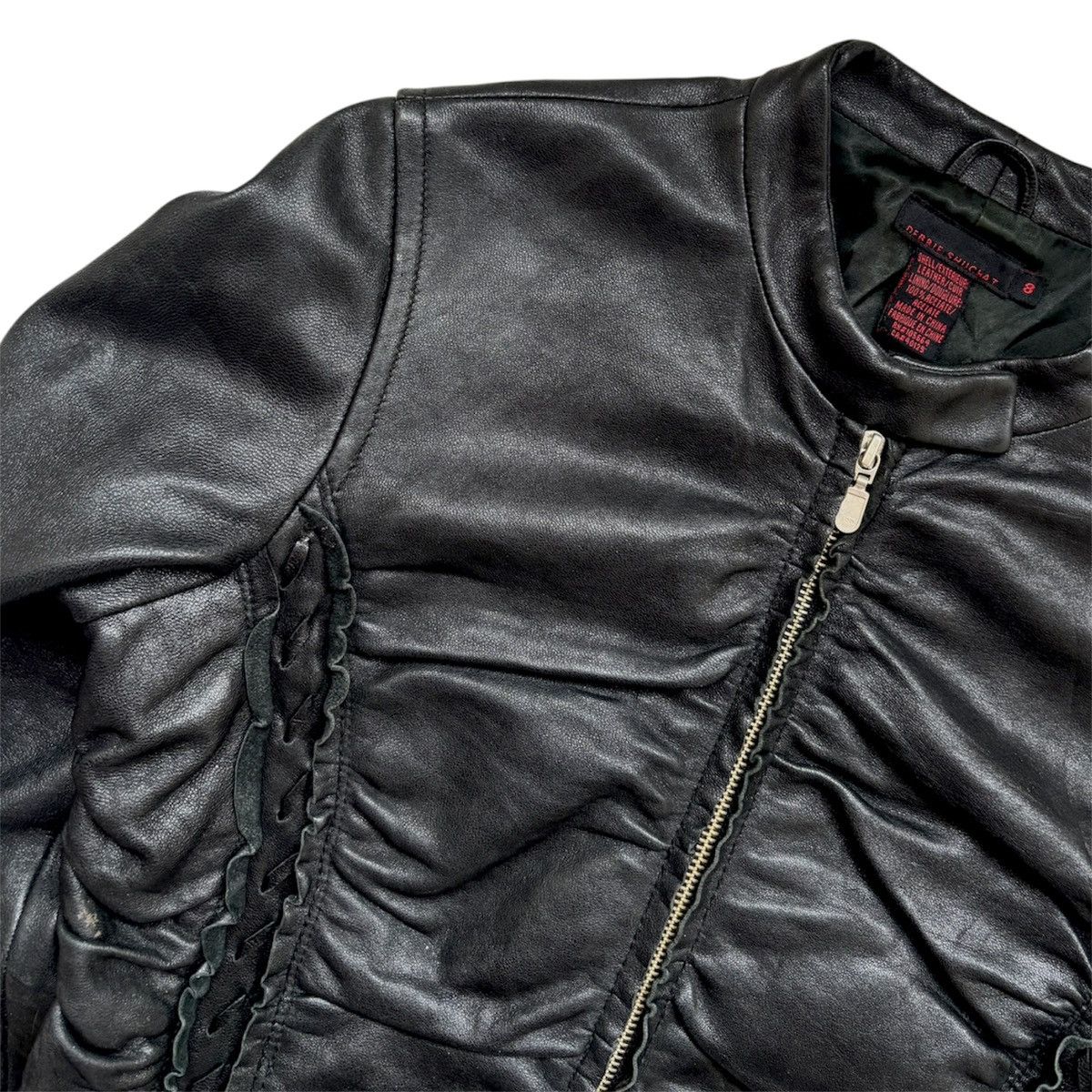 Japanese Brand 90s Ifsixwasnine Leather Jacket Debbie Shuchat Size M / US 6-8 / IT 42-44 - 3 Thumbnail
