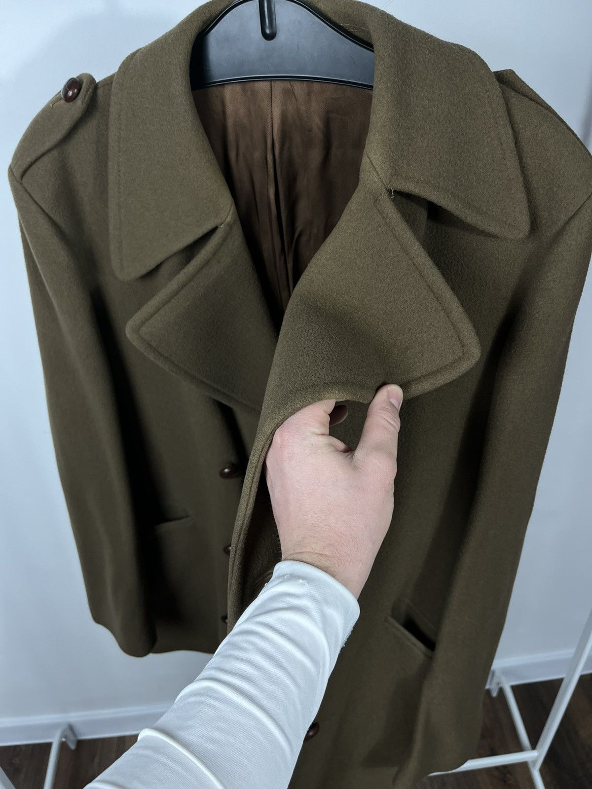 Other Vintage Wool Double Breasted Military Style Coat Size 44 Size US XL / EU 56 / 4 - 3 Thumbnail