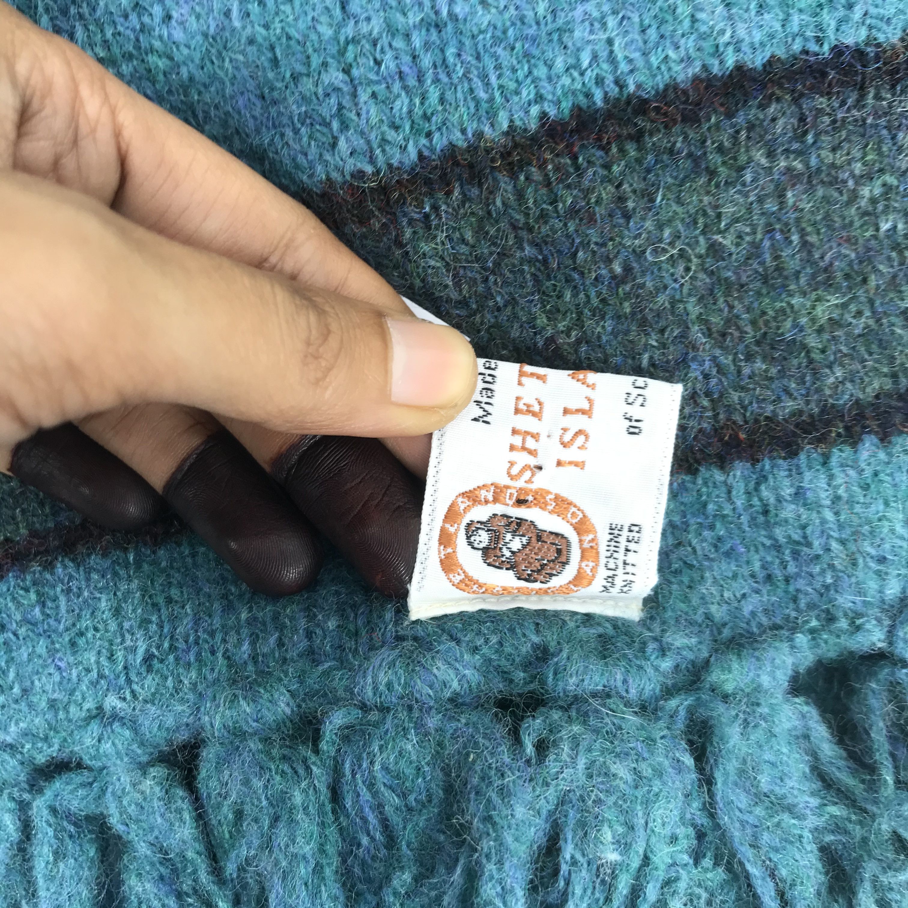 Japanese Brand Vintage Shetland Islands Scarf Muffler Wool Winter Scarves . Size ONE SIZE - 4 Thumbnail