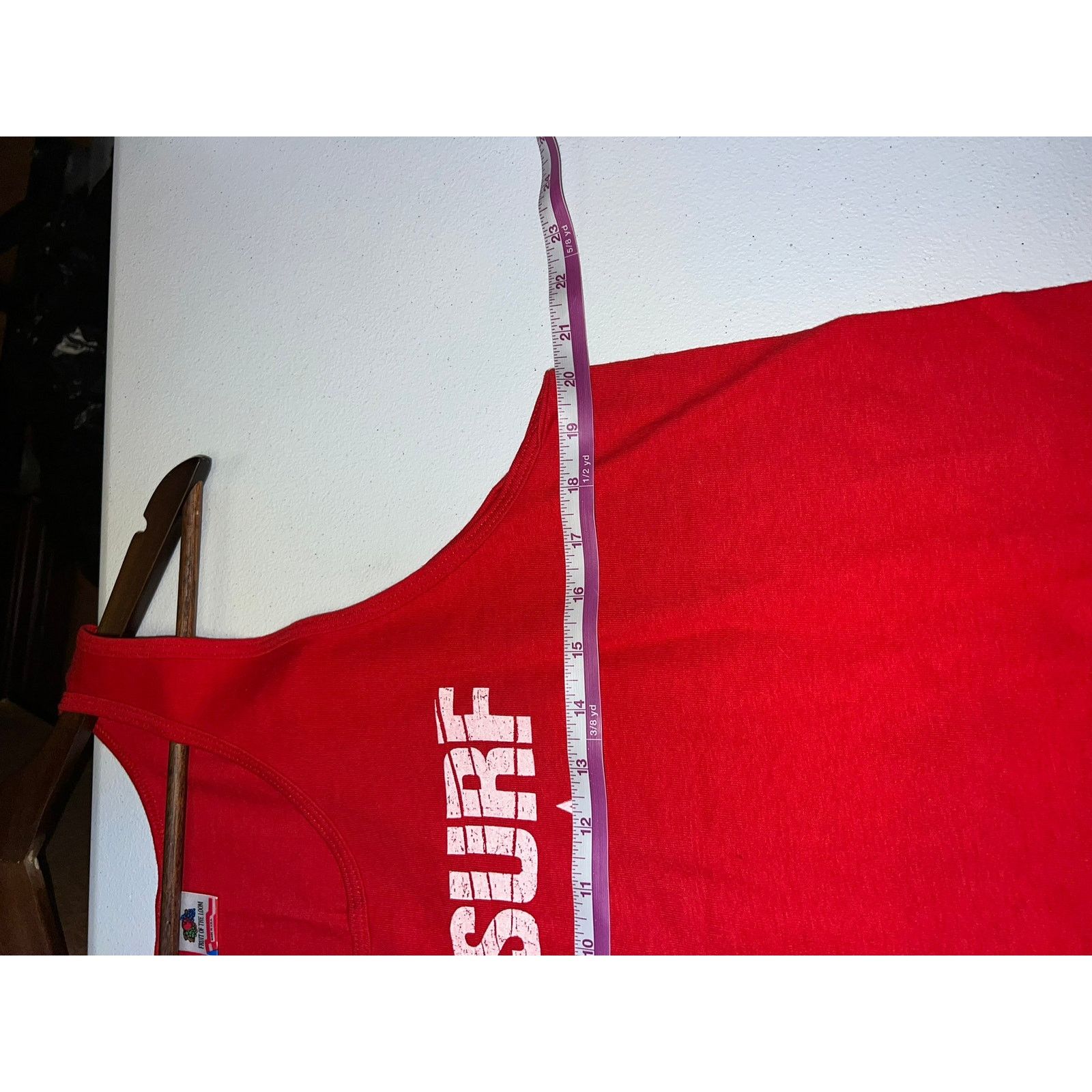 Fruit Of The Loom Vintage Red Surf Move Shirt Action Thriller Tank Tee Rare L Size US L / EU 52-54 / 3 - 8 Thumbnail