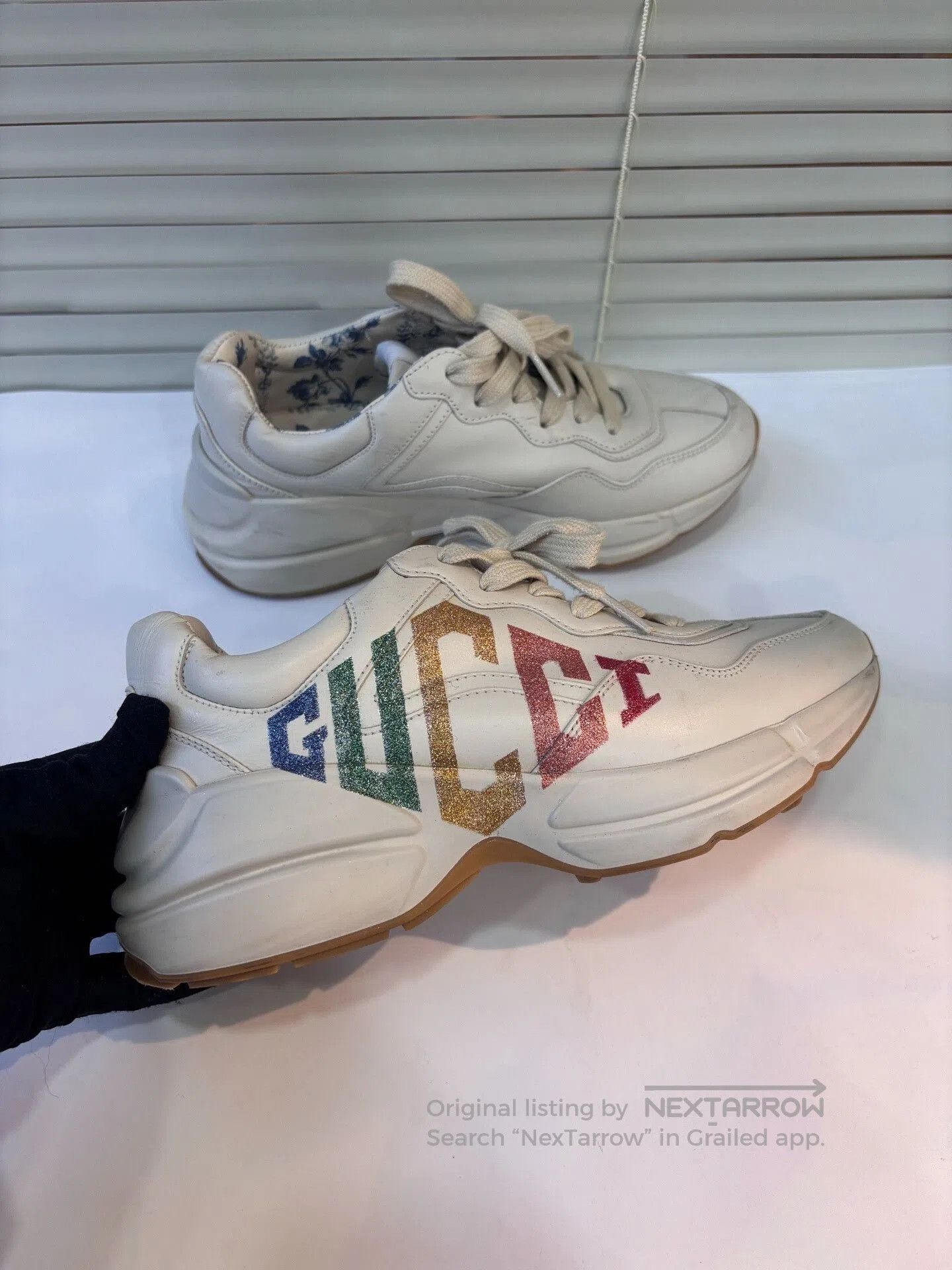 Gucci Gucci Classic Rainbow Logo Dad Shoes. Size US 5 / IT 35 - 6 Thumbnail