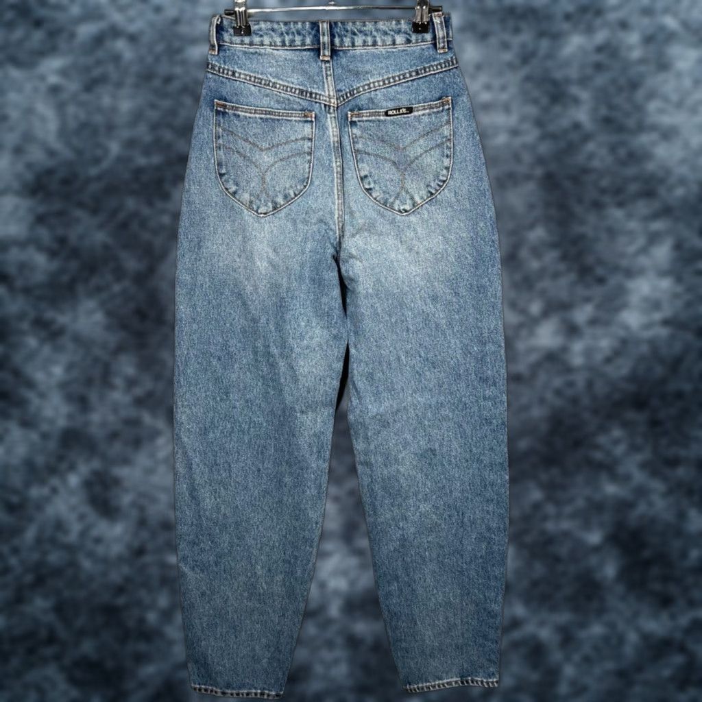 Rolla's Rolla's Womens Jeans 25 Genie High Rise 80s Balloon Leg Denim Blue Cotton Size 42" / US 20 - 1 Thumbnail