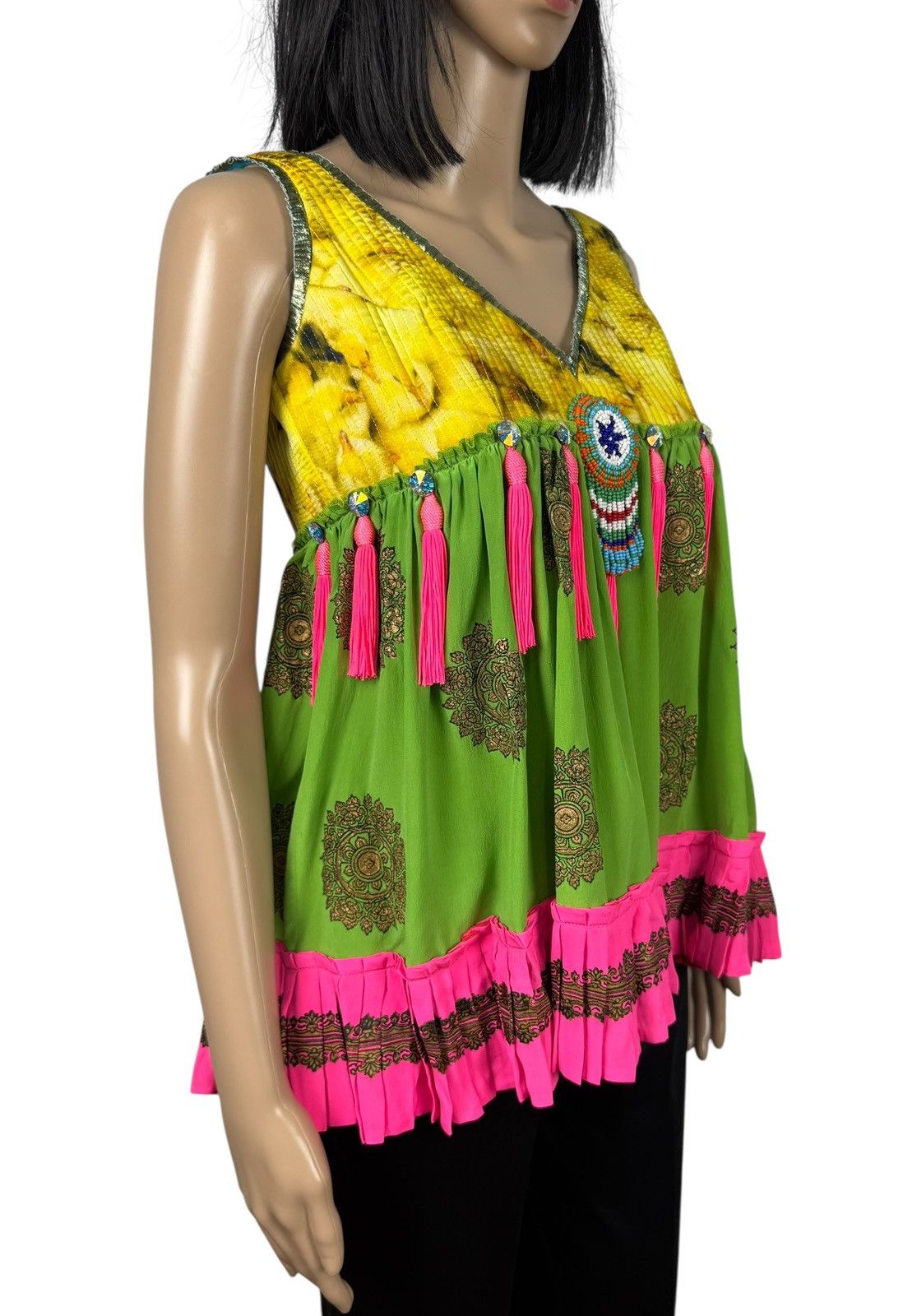 Manish Arora Manish Arora Silk Tank Blouse Pleated Decor size M Size M / US 6-8 / IT 42-44 - 5 Thumbnail