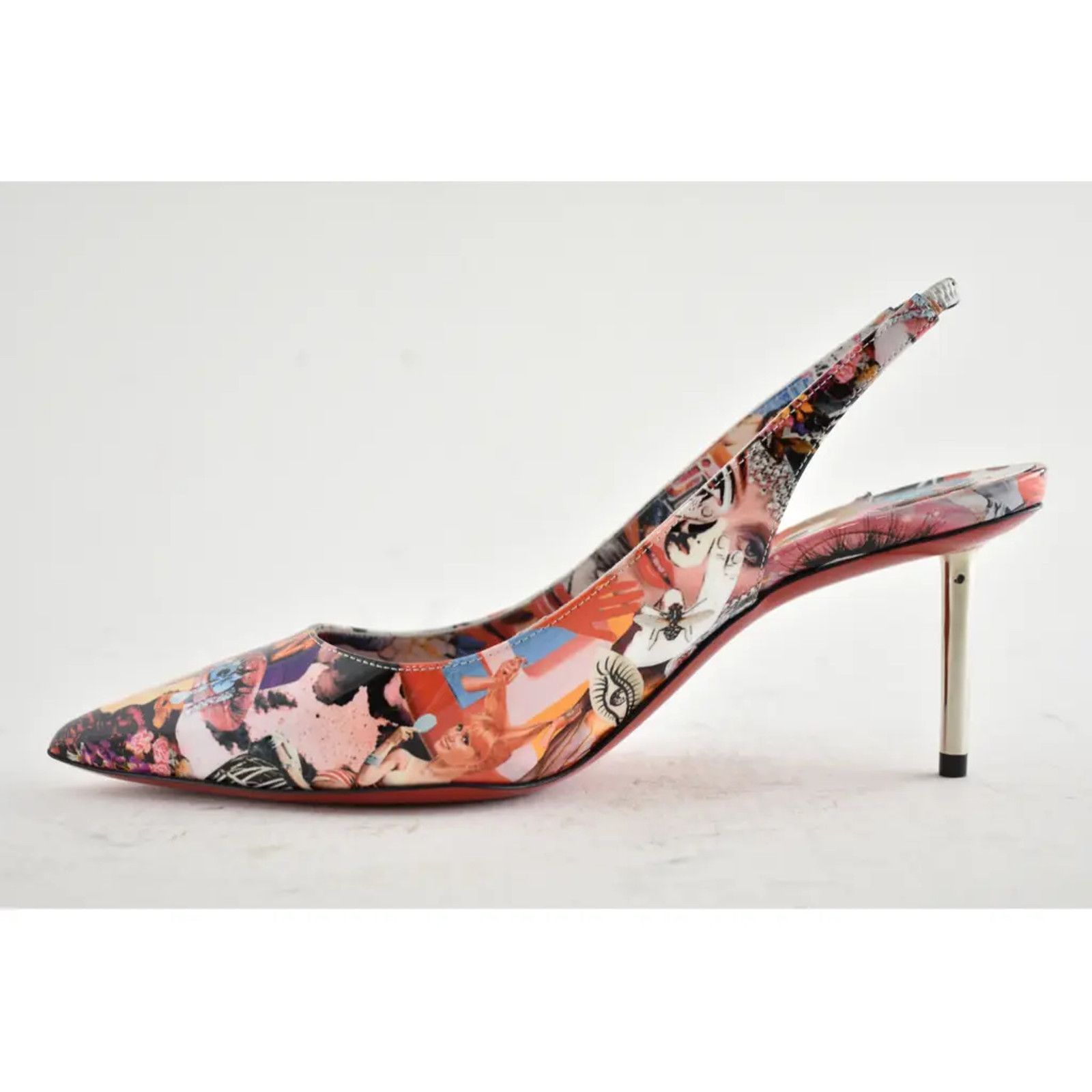 Christian Louboutin Epic Sling 70 Patent OH Xtian Black Slingback Heel Pump 36 Size US 6 / IT 36 - 8 Thumbnail