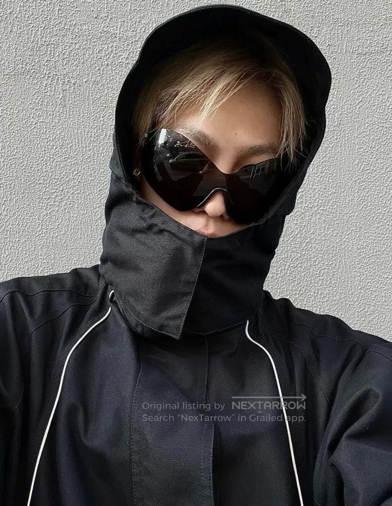 Balenciaga Balenciaga Black Windbreaker Jacket Size US XXS / EU 40 - 3 Thumbnail