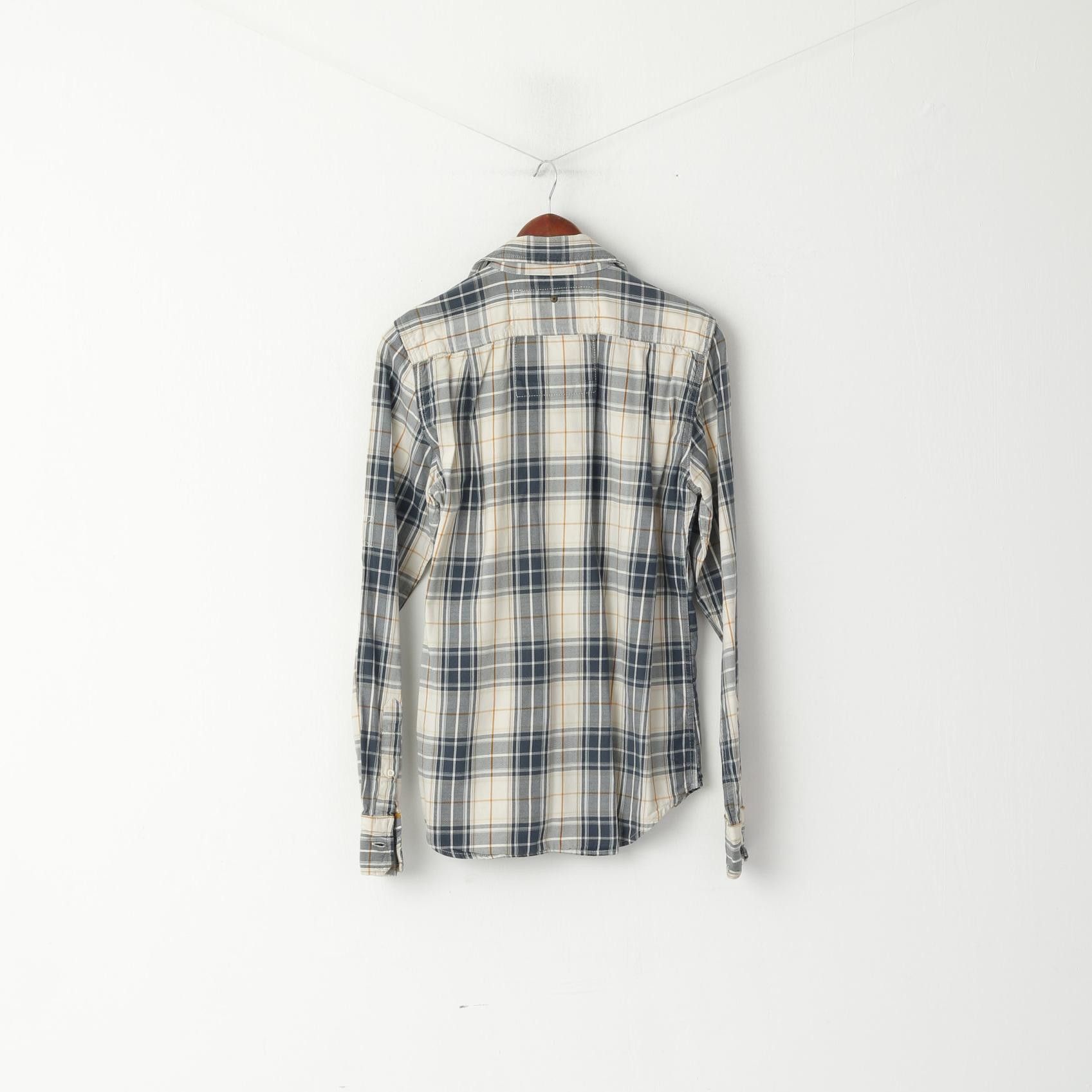 Superdry Superdry Men M Casual Shirt Beige Check 6354 Size US M / EU 48-50 / 2 - 8 Thumbnail