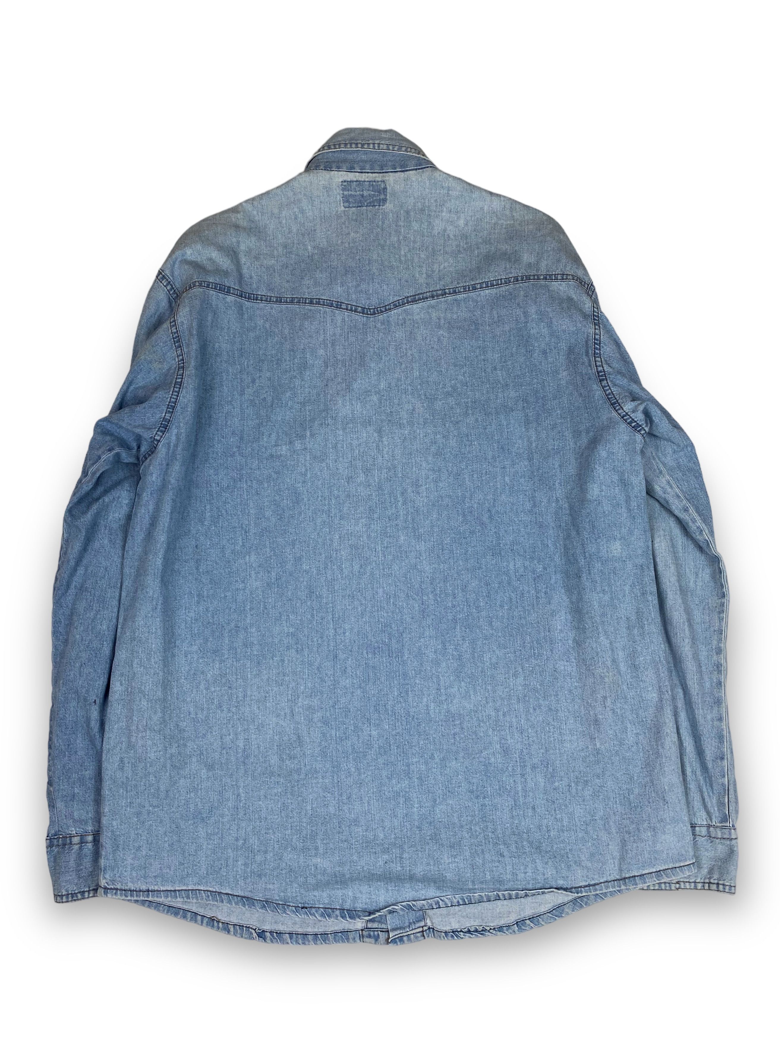 Jean 80s Vintage LEVI'S Big E White Tab Light Blue Denim Shirt Size US L / EU 52-54 / 3 - 8 Thumbnail