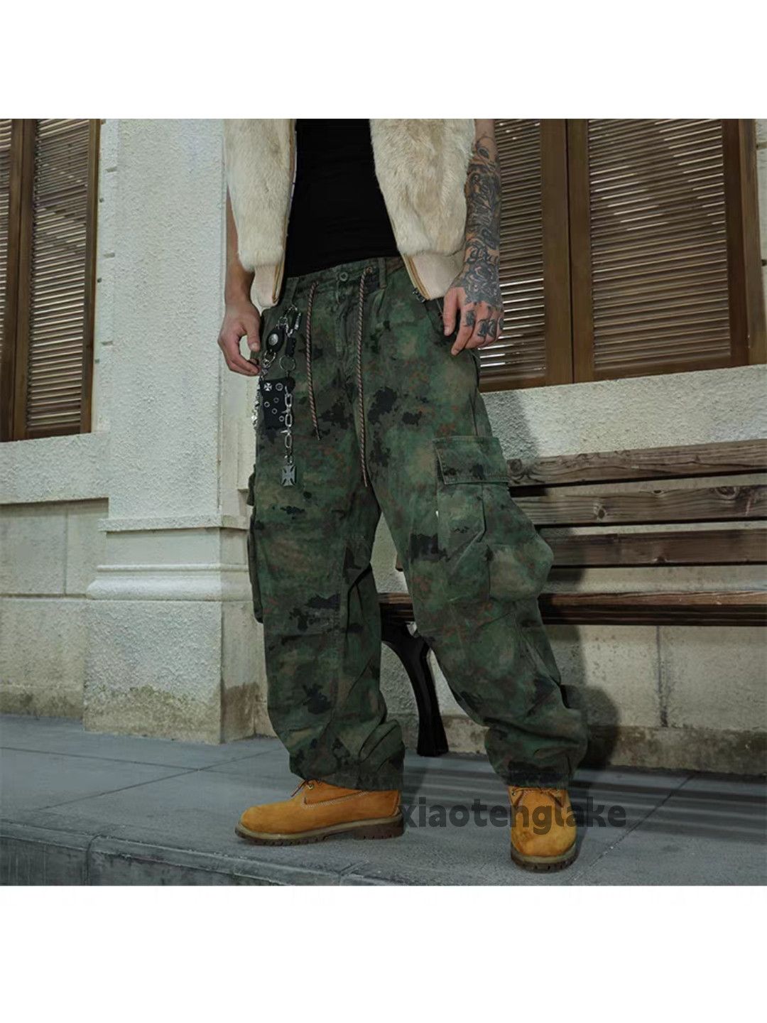 Vintage ltx utility loose baggy skate hiphop camo cargo pants Size US 36 / EU 52 - 3 Thumbnail
