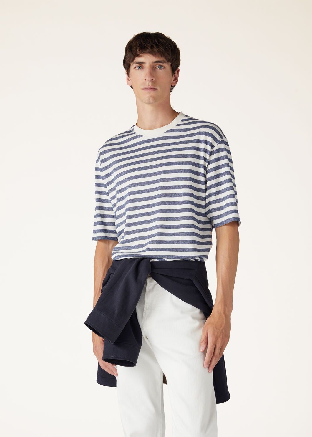 Loro Piana o1w1db10125 FAN8051 Kuroshio T-Shirt in Blue & White Size US S / EU 44-46 / 1 - 4 Thumbnail