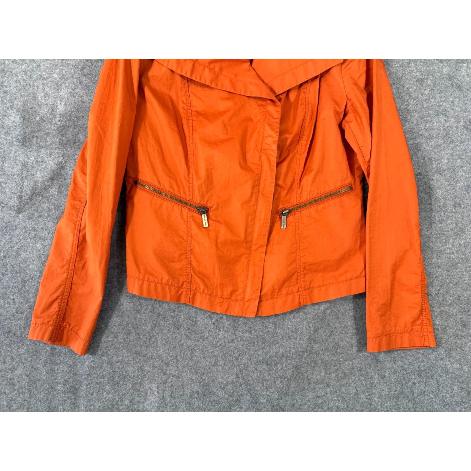 Michael Kors Michael Kors Jacket Womens M Burnt Orange Lightweight Full Zip Asymmetrical Size M / US 6-8 / IT 42-44 - 2 Thumbnail