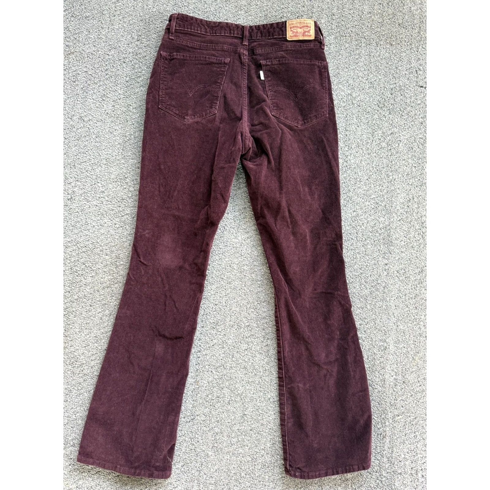 Levi's Levi's 725 Courduroy Jeans 29 Womens Burgundy Bootcut Highrise Corduroy 5-Pocket Fall Winter Spring Jeans Womens Size 29" - 2 Thumbnail